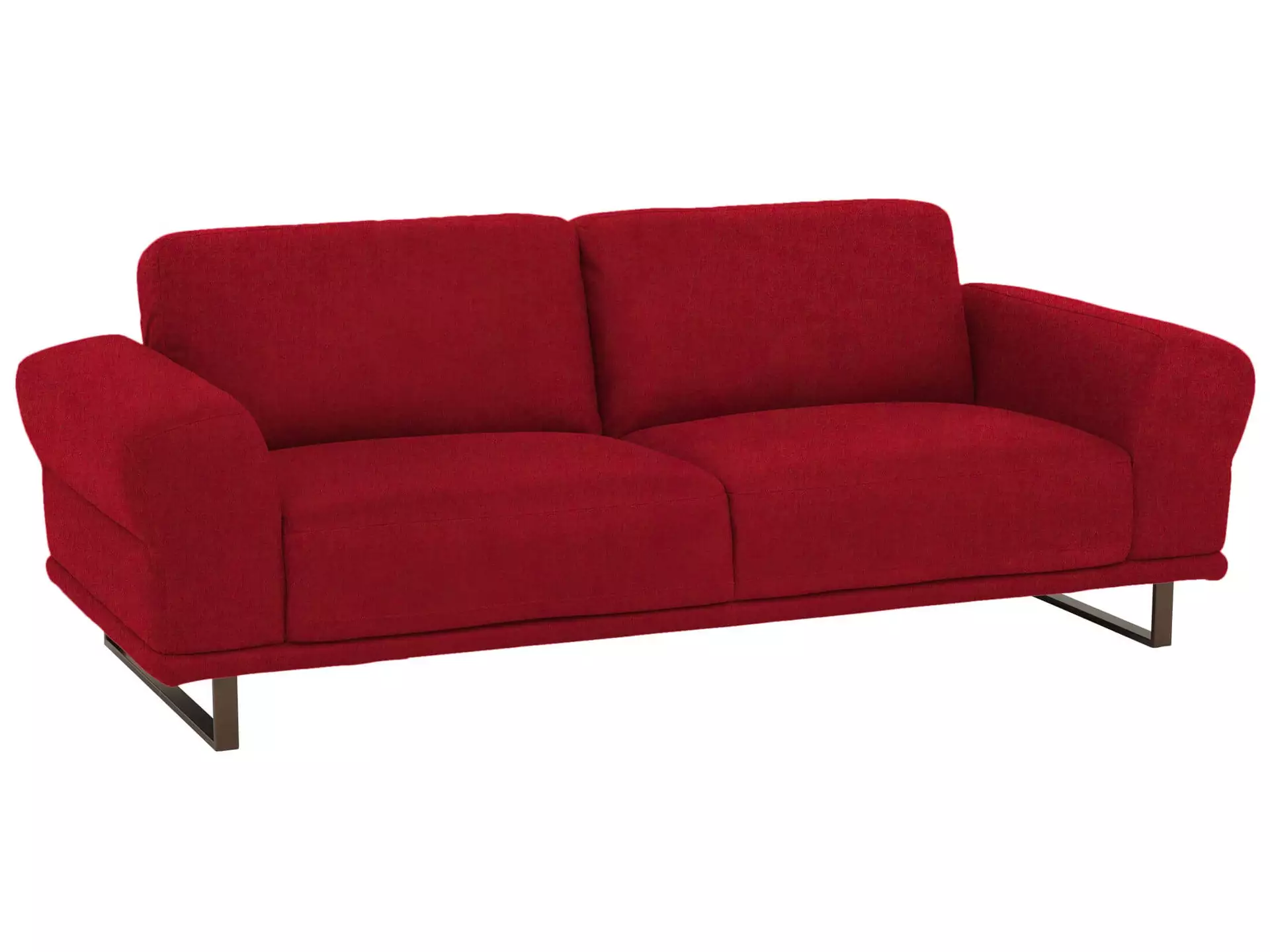 Sofa Maihan Basic B: 212 cm Schillig Willi / Farbe: Ruby Red / Material: Leder Basic