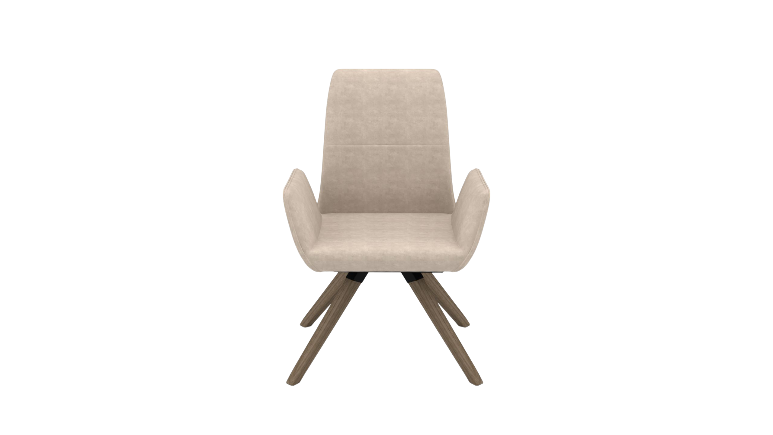 Chair Sirius - by UrbanDesign | Swivel Function, Oak Base, Fabric Natural