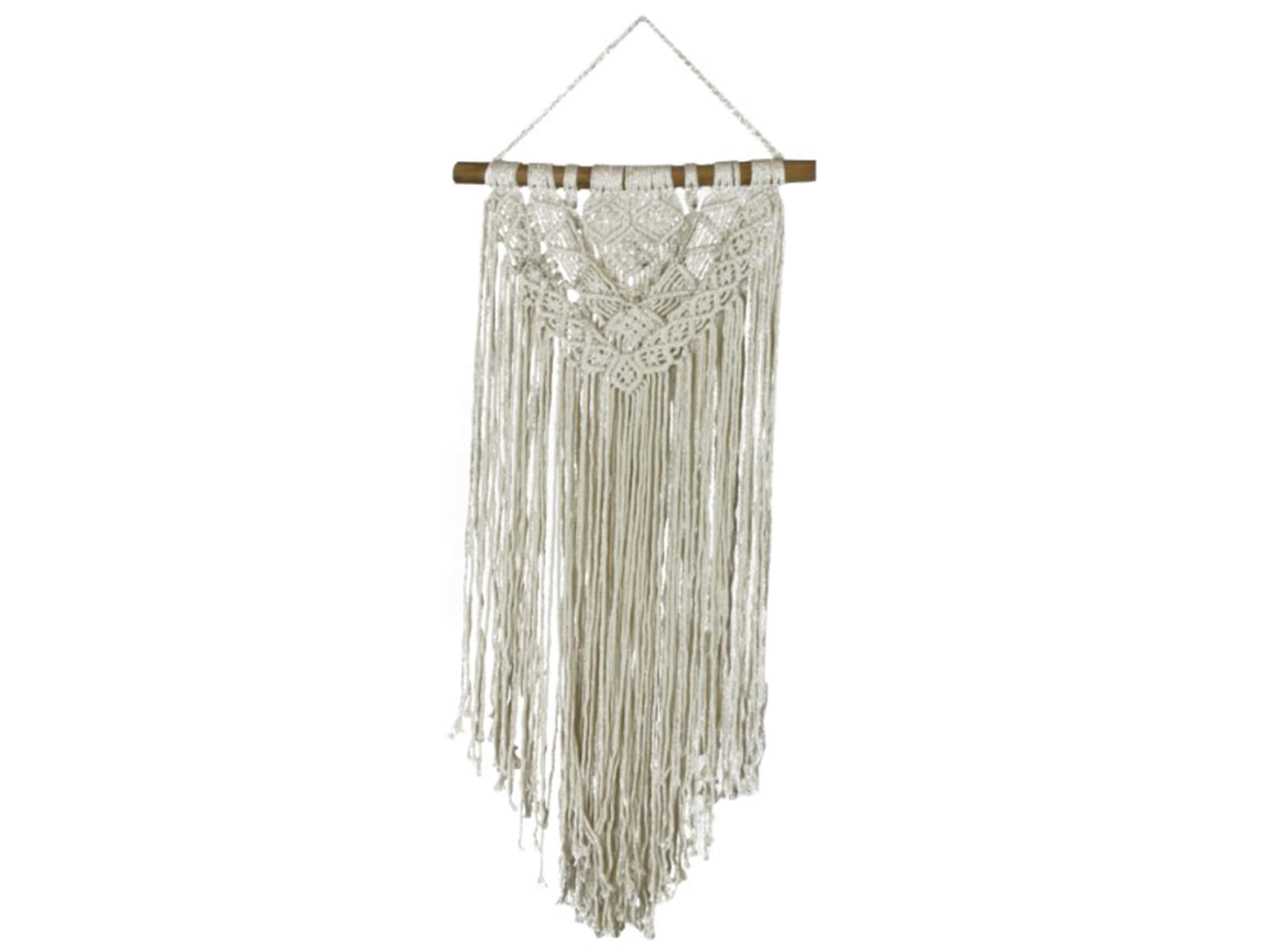 Wandschmuck Makramee Weiss H: 70 cm Dijk