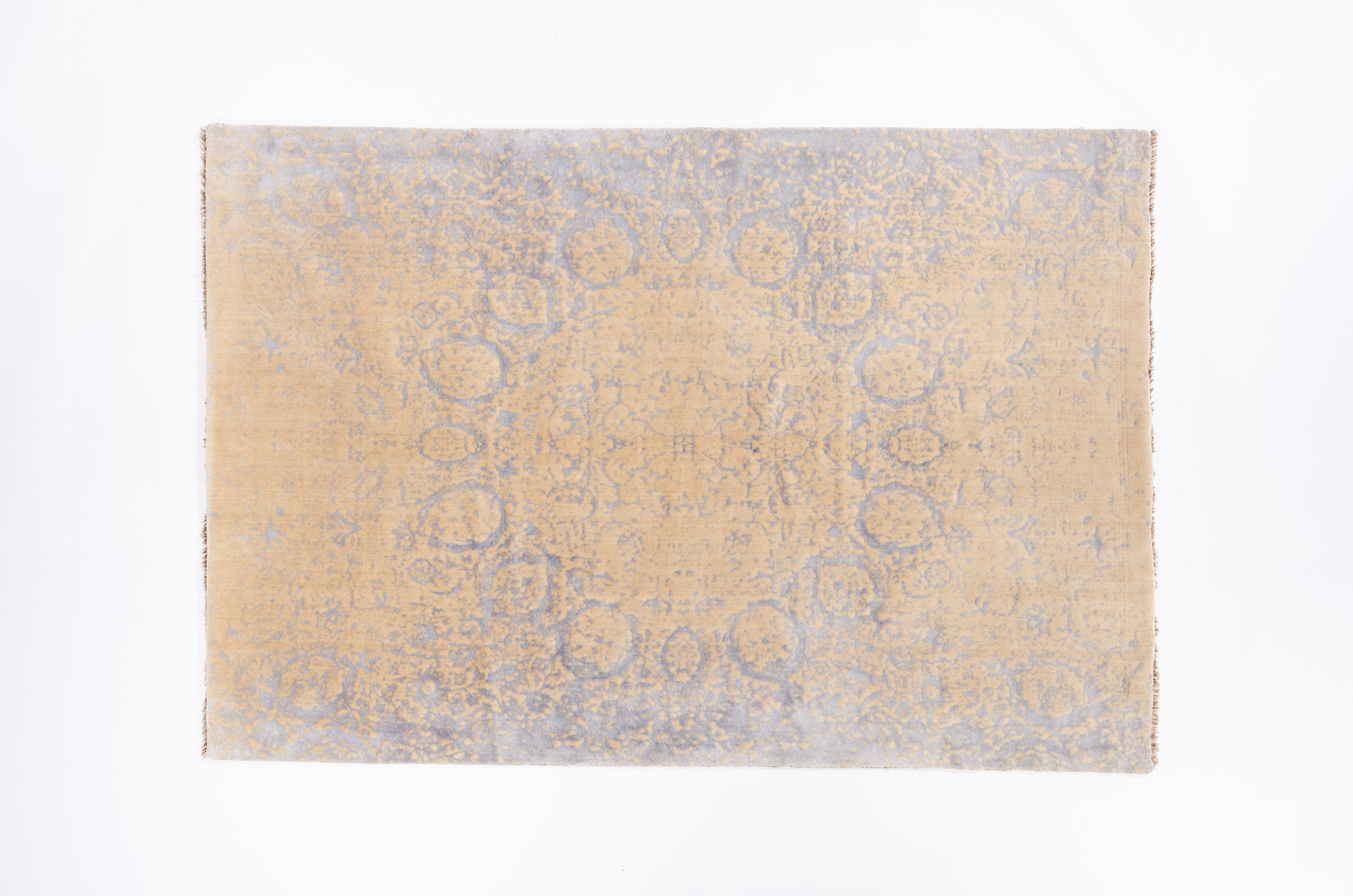 Moderner Teppich Vintage Homa Negra/ Farbe: Weiss / Masse (BxT) :153x224 cm