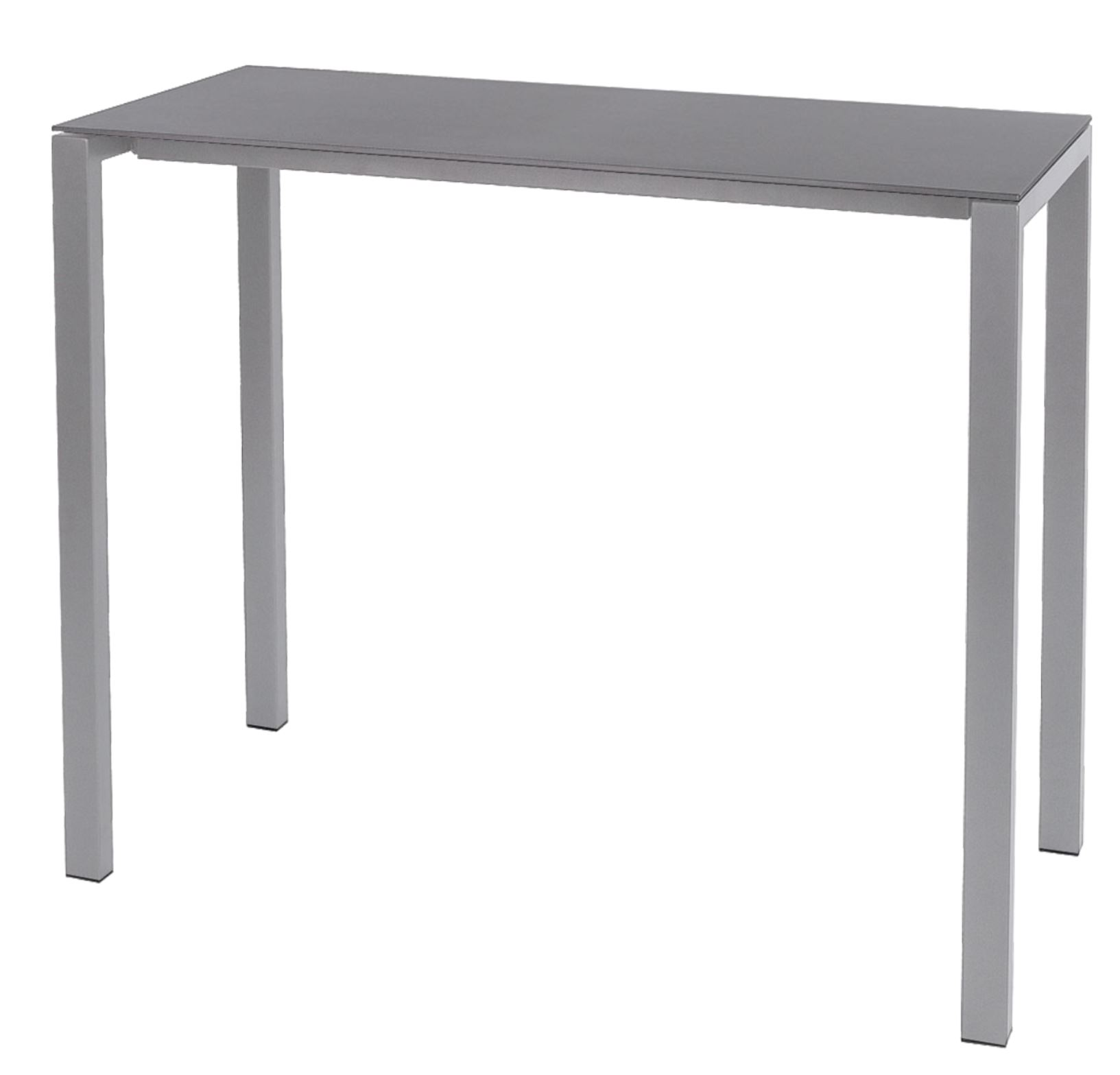 Bistrostehtisch Luzern von Schaffner / Farbe: Alusilber / Grösse: 140 x 60 cm