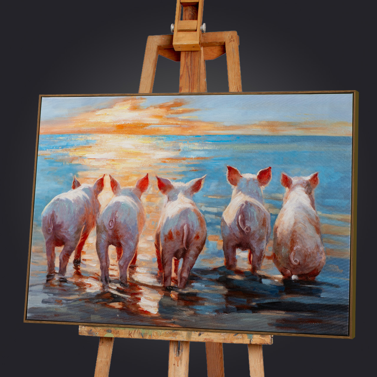 Bild mit Rahmen-Pigs Paradise-image LAND