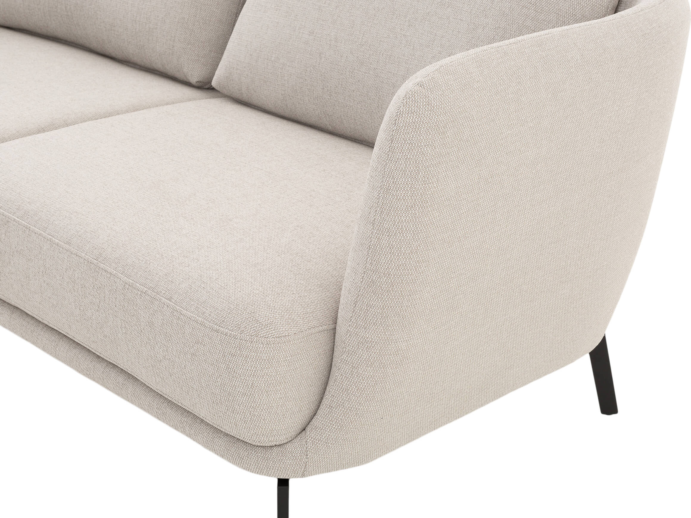 Sofa Pearl B: 190 cm Candy / Farbe: Grau / Bezugsmaterial: Stoff