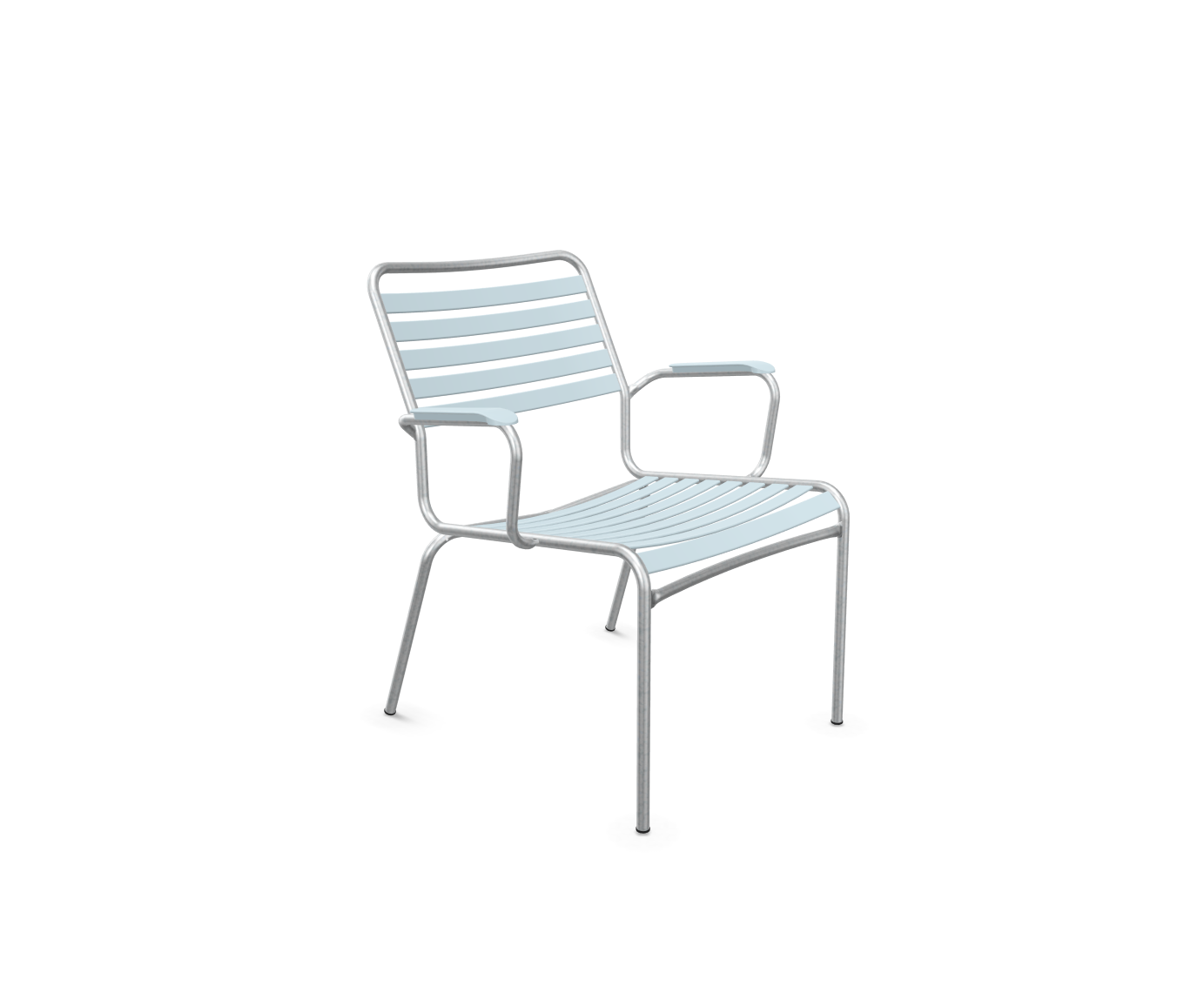 Lättlisalon-Sessel Rigi mit Armlehnen Feuerverzinkt von Schaffner / Farbe: Pastellblau / Grösse: x cm