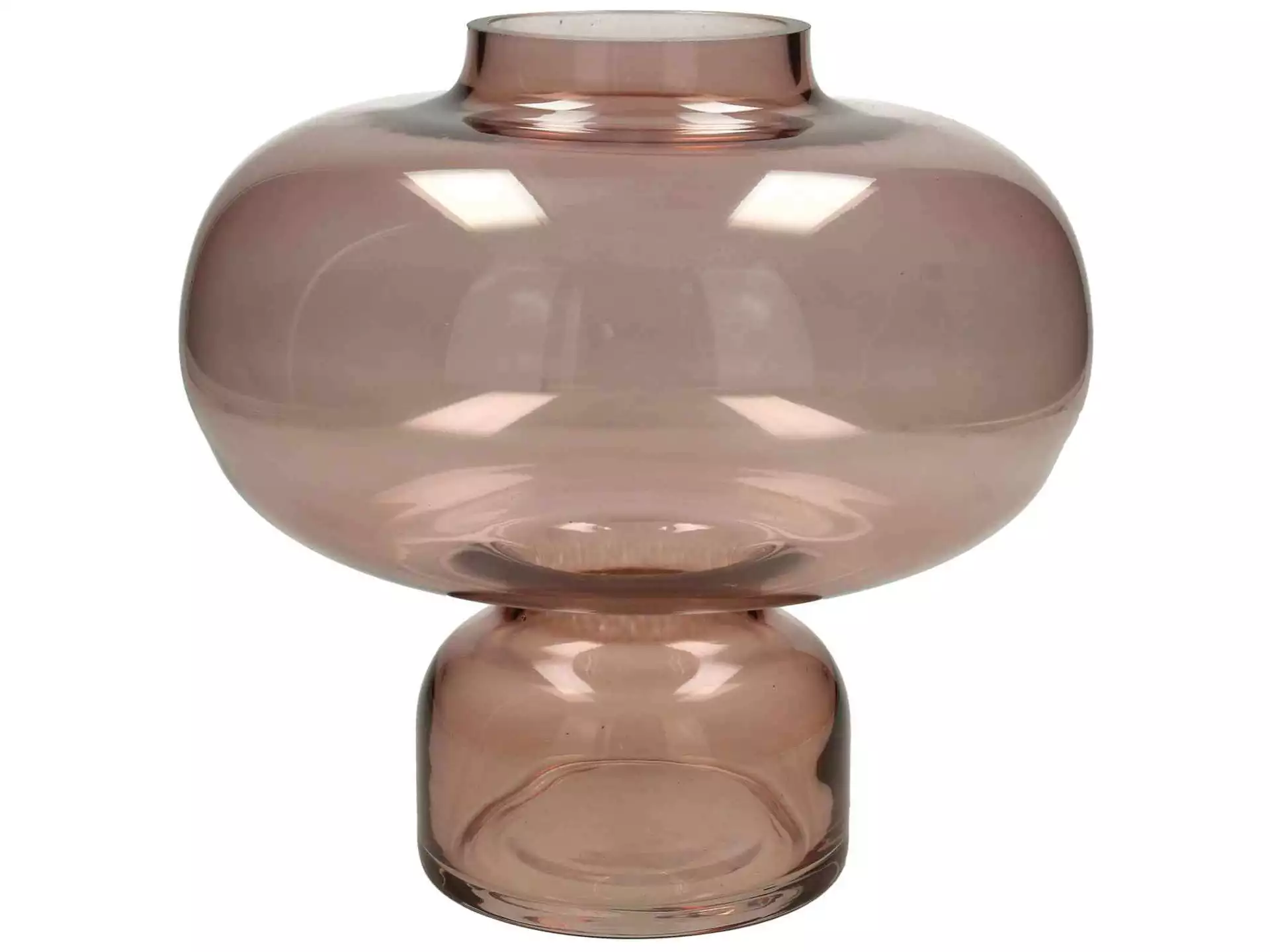 Vase Glas, Rosé h: 20 cm Kersten