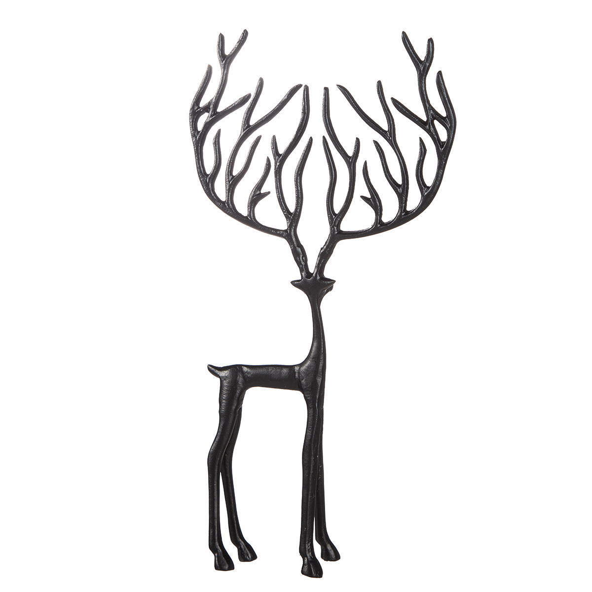 Figur Rentier, Aluminium, Schwarz H: 32 cm Gilde