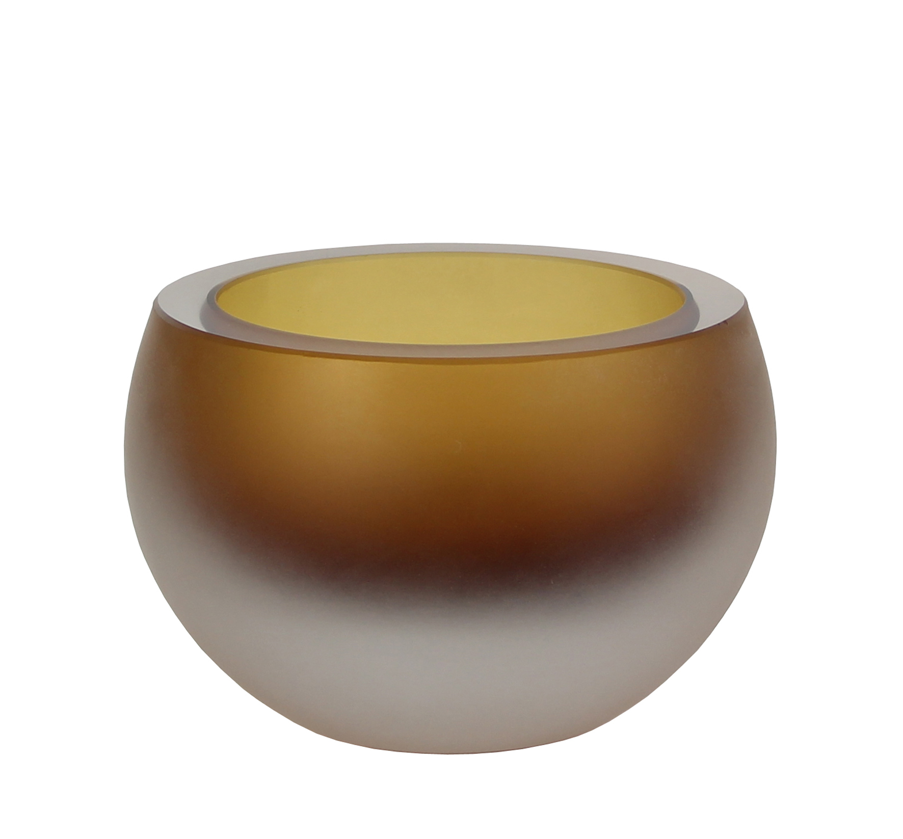 Windlicht Olson, Amber-Matt H: 9 cm Kaheku