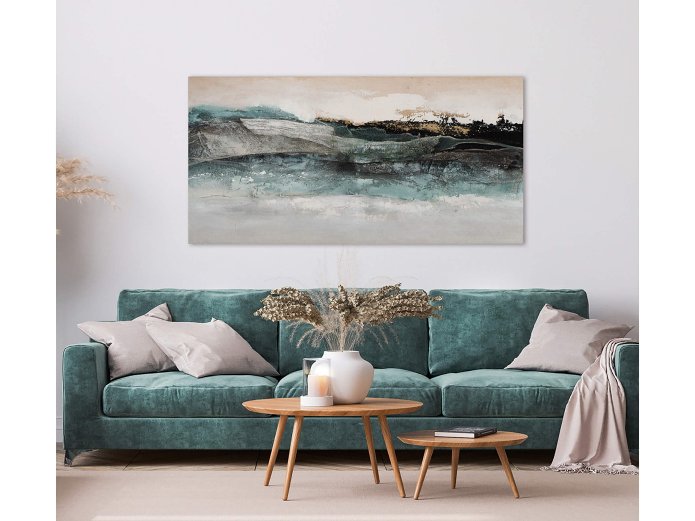 Bild Ausdruckstark in Seegrün image LAND / Grösse: 140 x 70 cm
