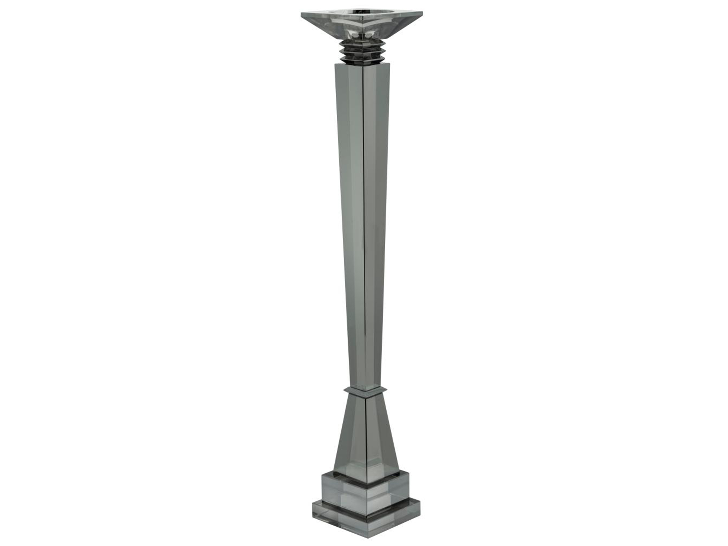 Kerzenständer Kristallglas Grau H: 65 cm Abhika