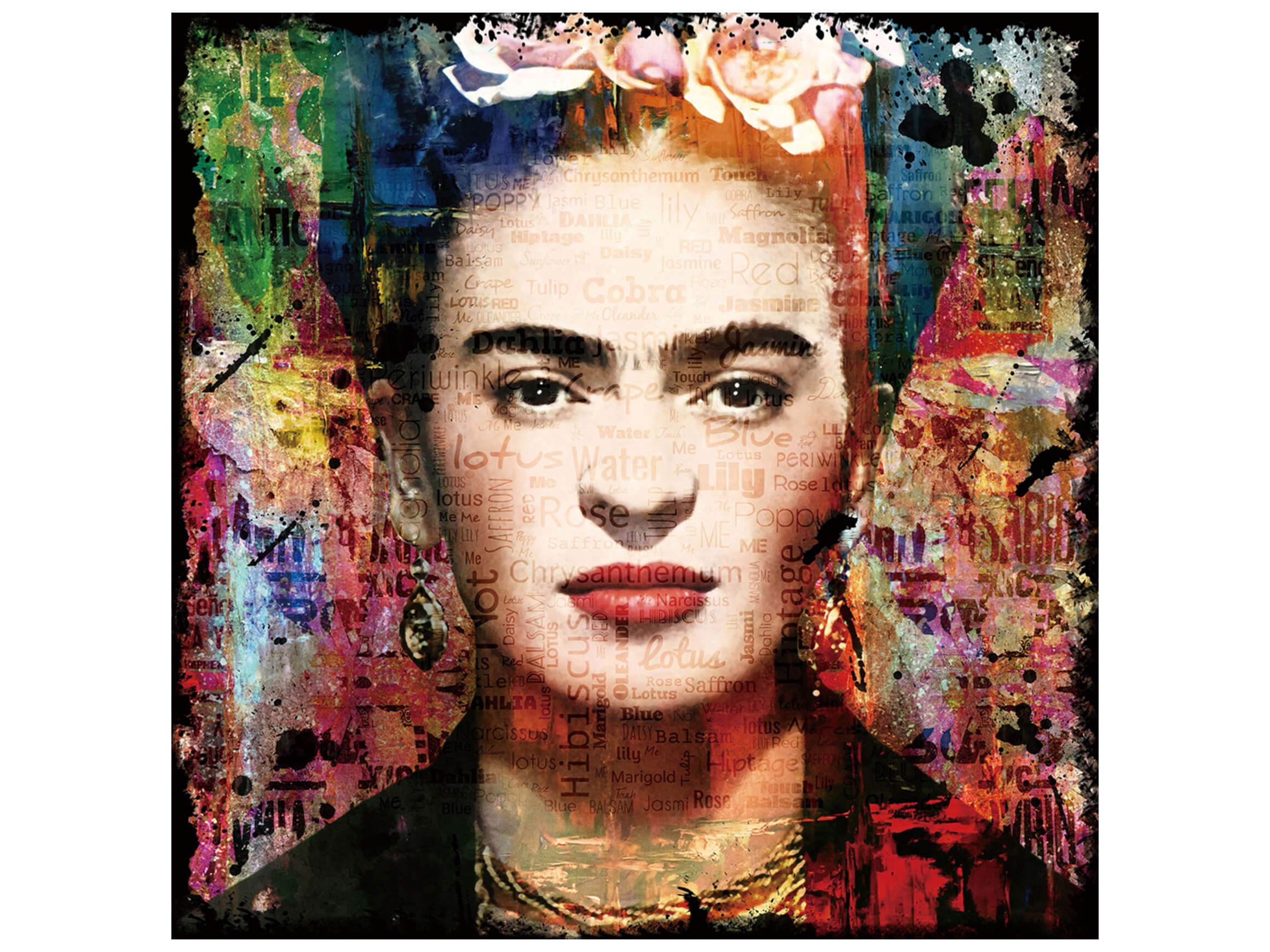 Digitaldruck auf Glas Pop Art Von Mexikanischer Frau image LAND