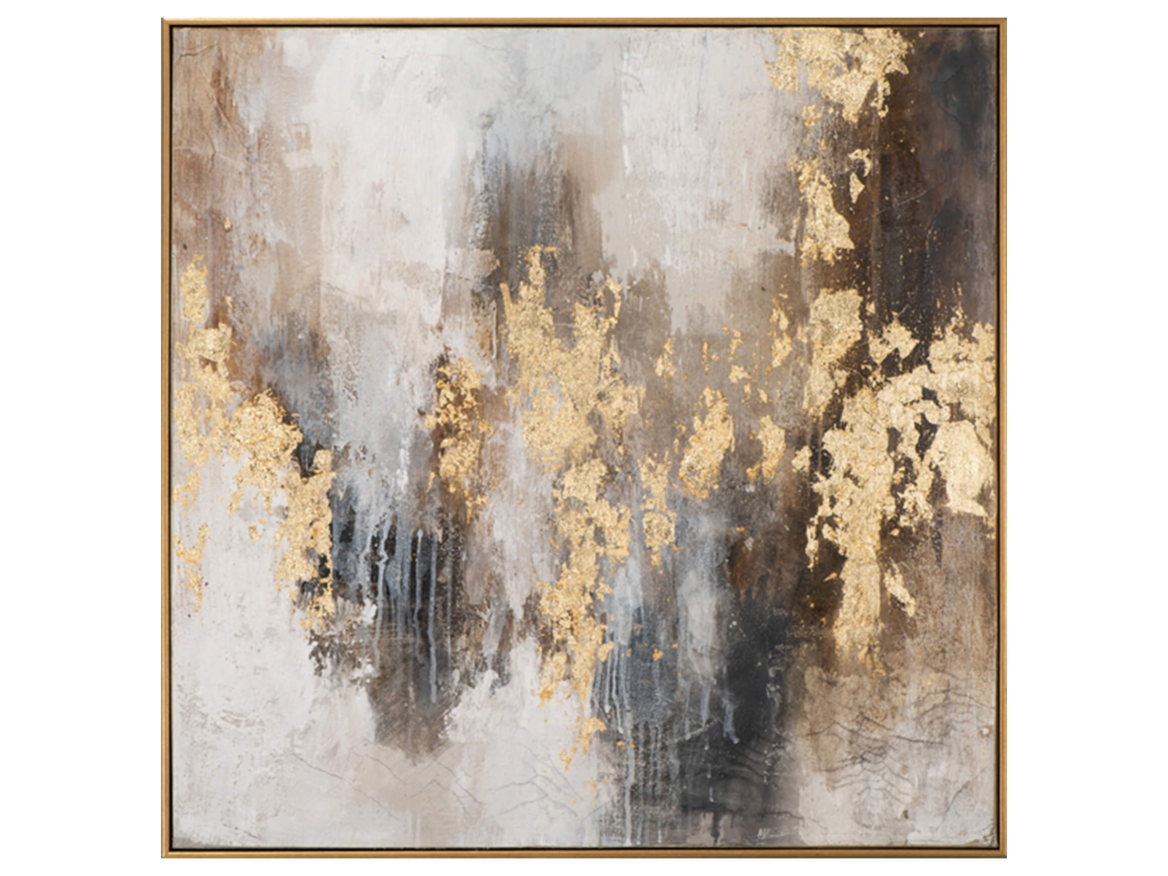 Bild Abstrakte Farbkomposition mit Braun und Gold i image LAND