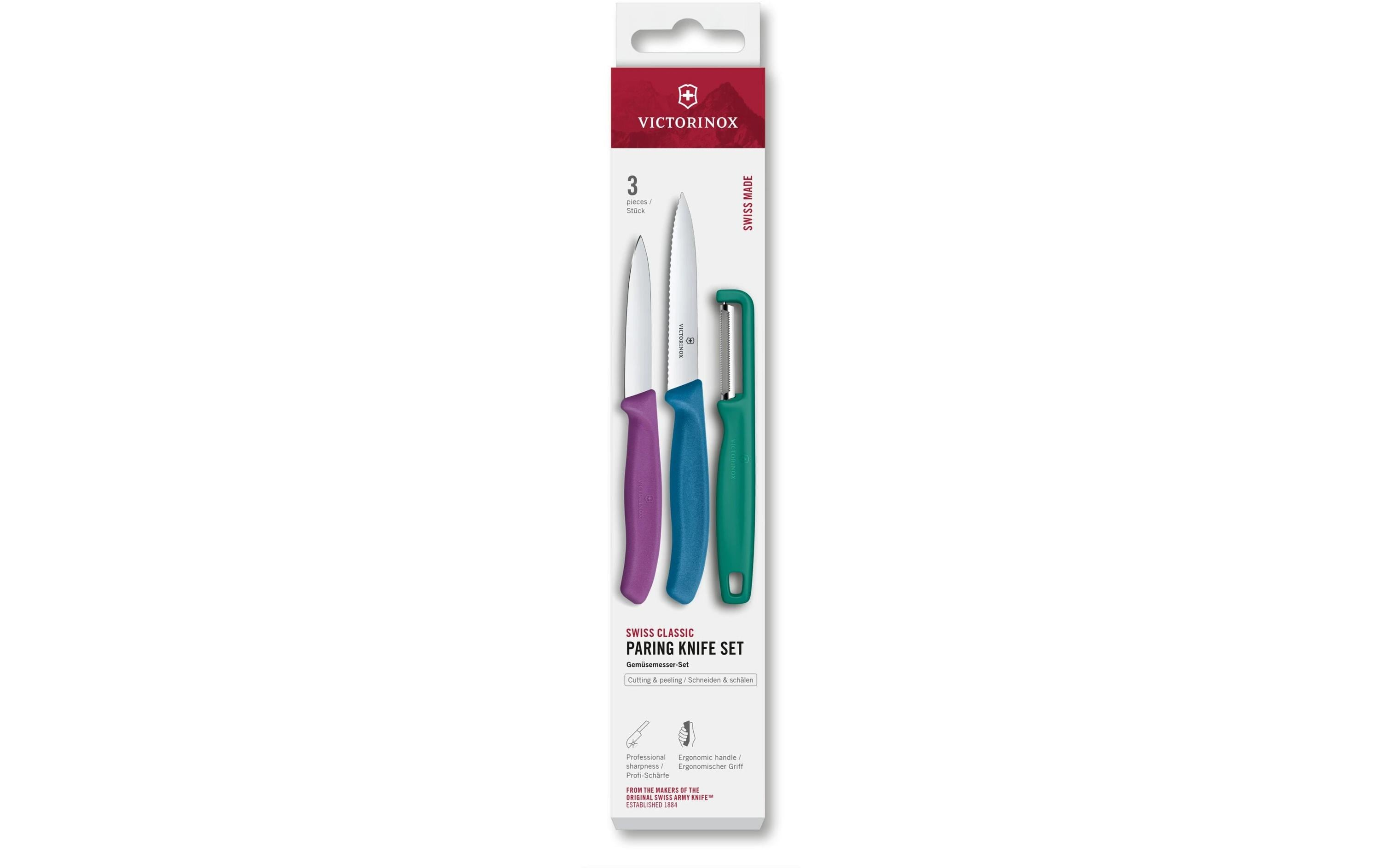 Messer-Set Swiss Classic, 3-teilig, Grün / Violett / Blau Von Alltron / Farbe: Blau Grün Violett