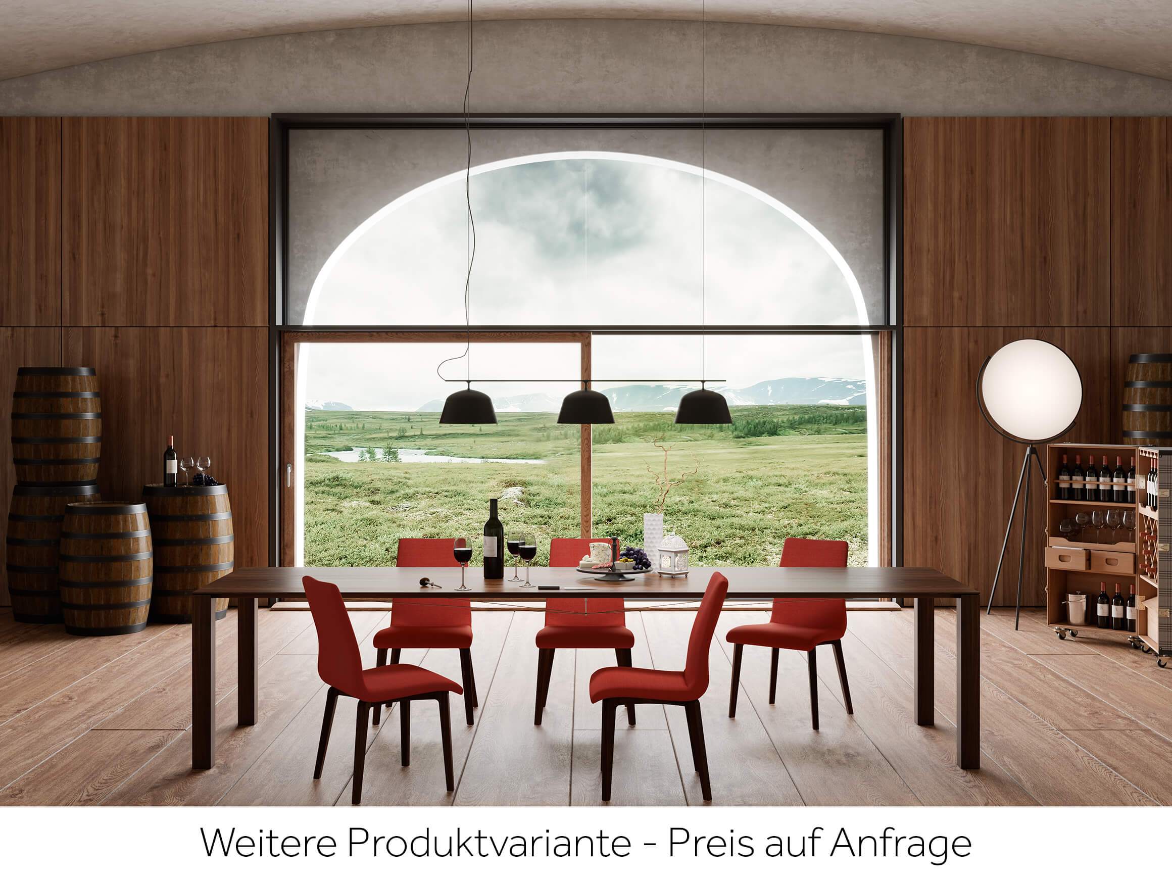 Stuhl Leni Willisau / Farbe: Night / Bezugsmaterial: Leder