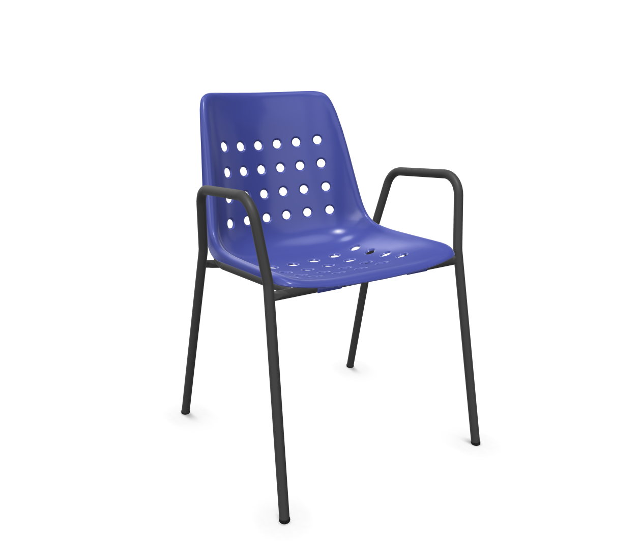 Schaffner Schalen-Stuhl Bermuda mit Armlehne Blau | Schubiger Möbel