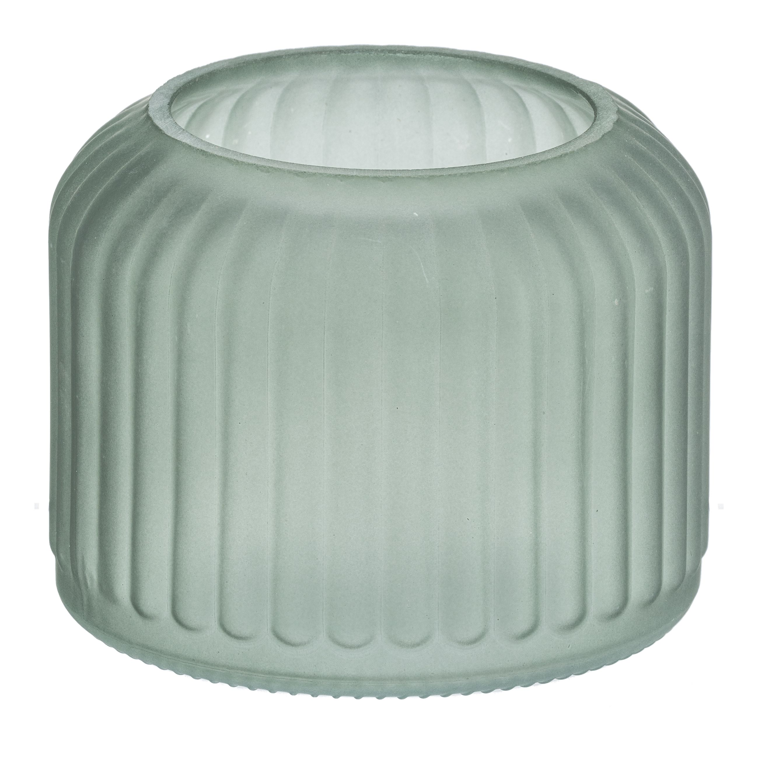 Windlicht Glas, Türkis B: 11 cm Gasper