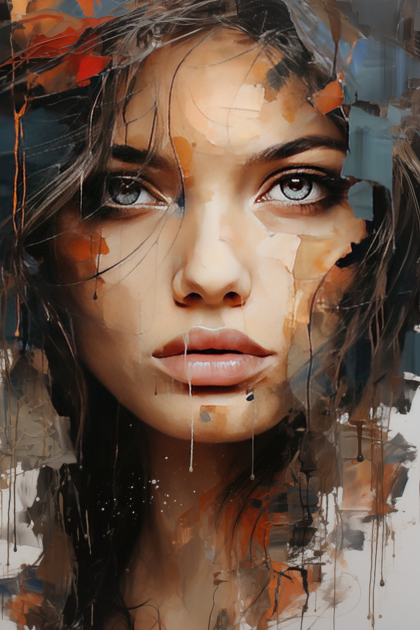 Canvas-Cool Girl Behind The Colours-image LAND