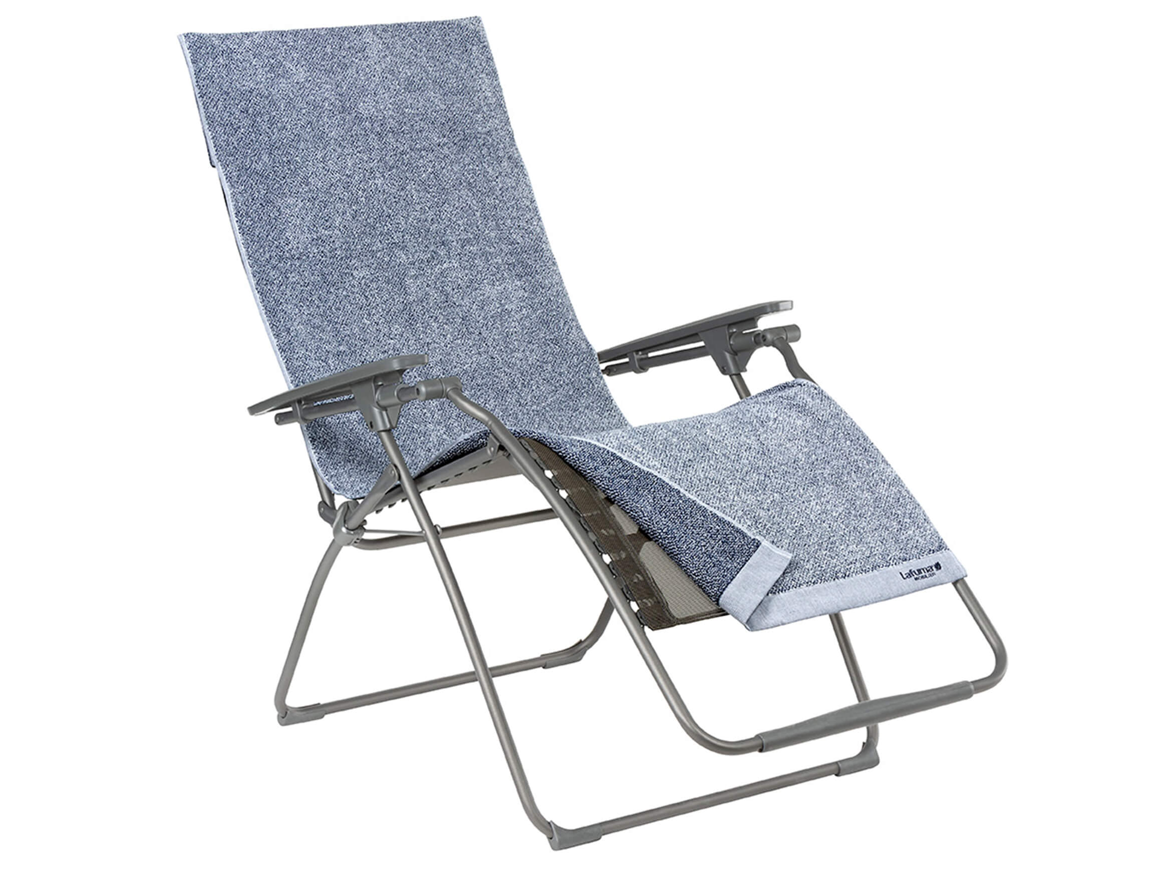 Towelling cover for sun lounger Littoral Iroise Bleu Lafuma