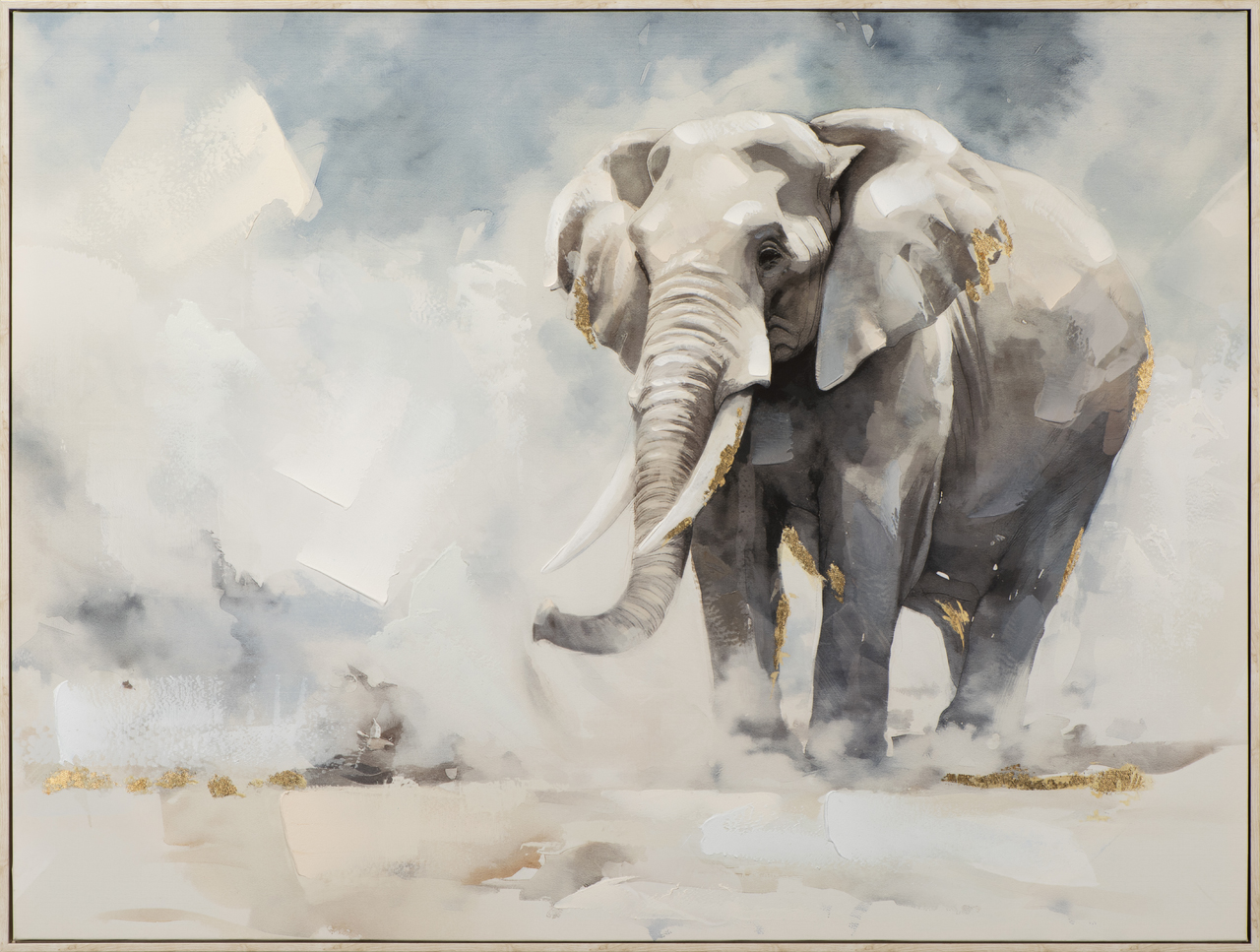 Gemälde-Sand Coloured Elephant-image LAND
