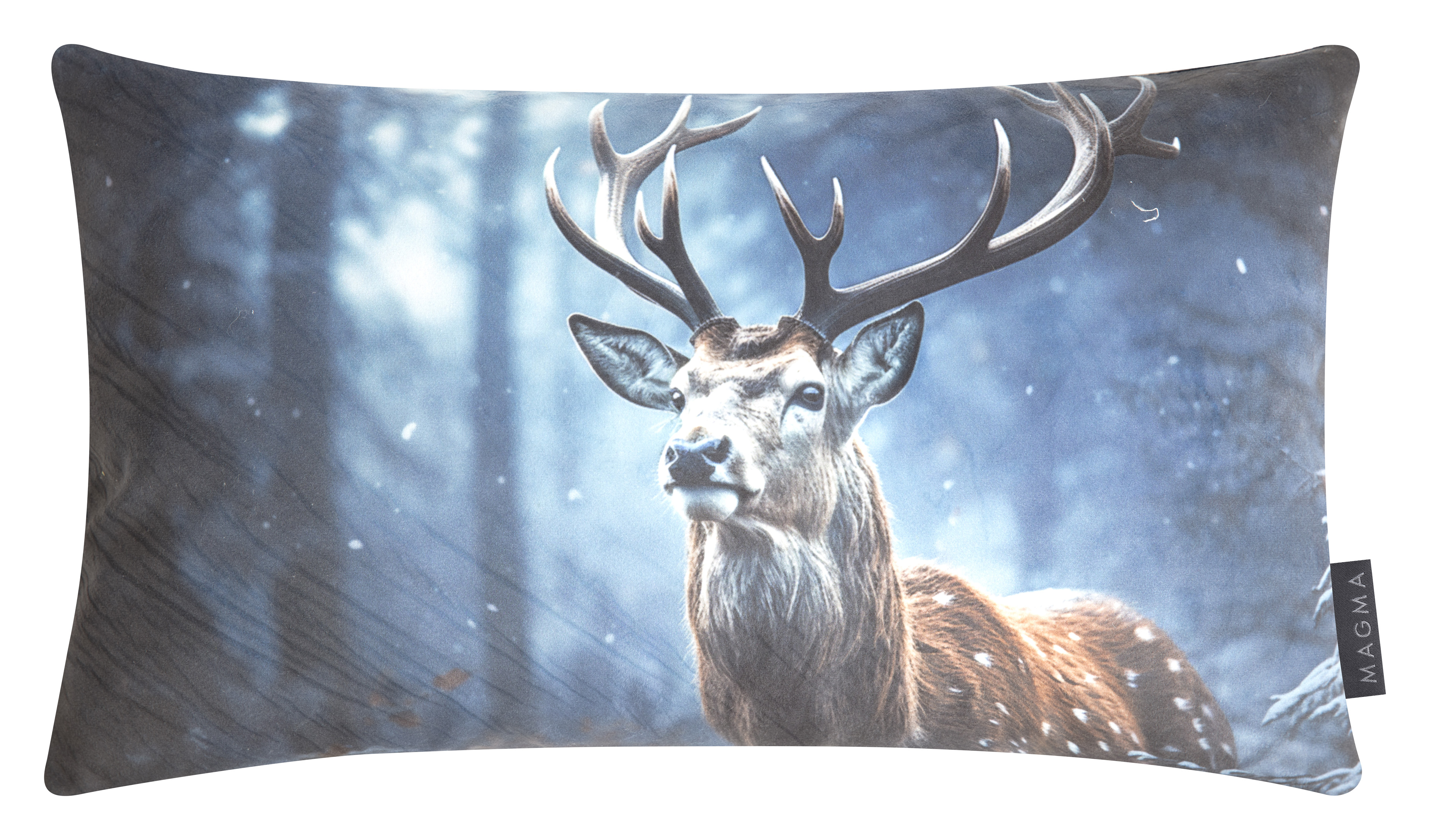 Kissenhülle Forest Animals, Hirsch 30x50 cm Magma / Farbe:
