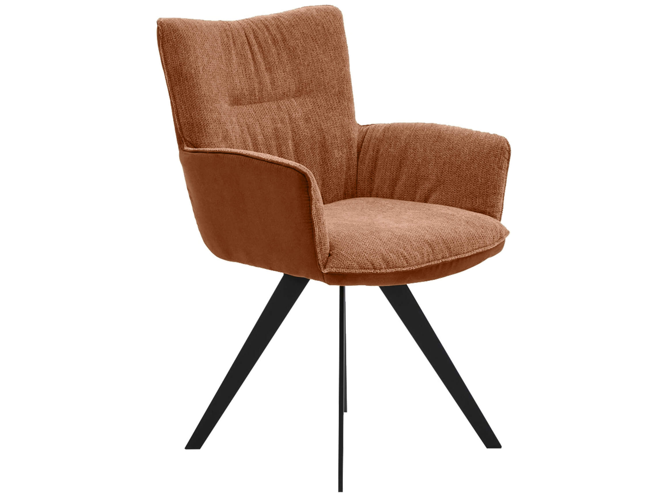 Drehstuhl Pancho Eisenstativ Niehoff / Farbe: Cognac / Bezugsmaterial: Microfaser Stoff