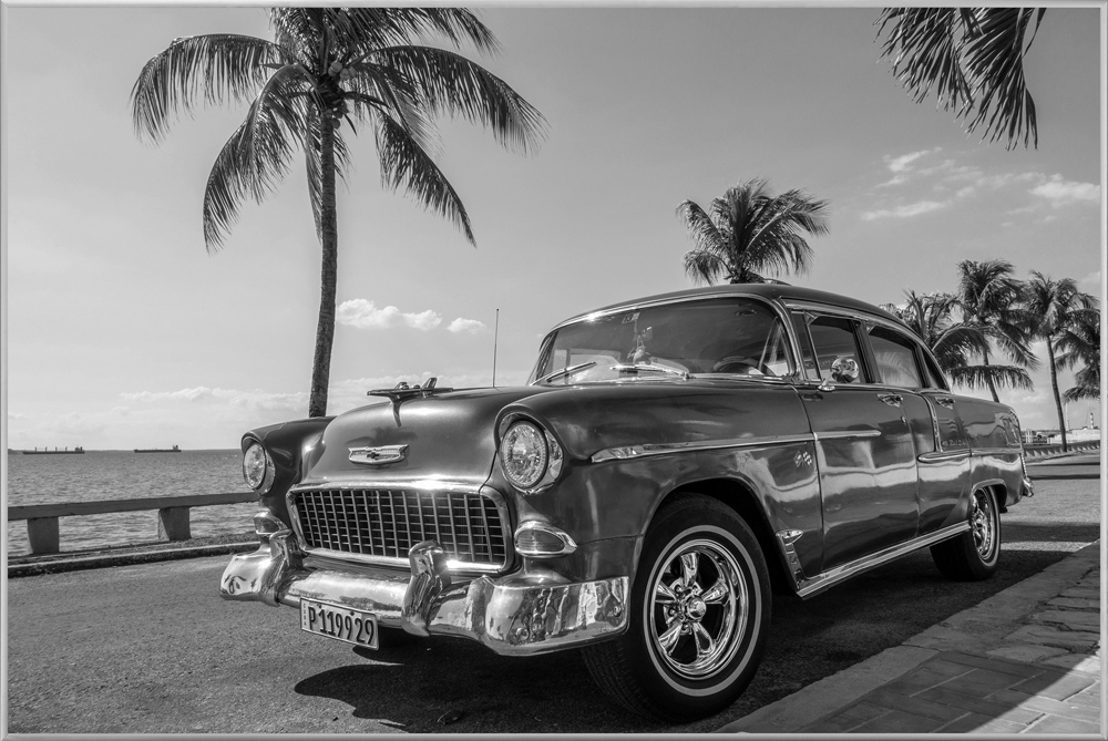 Bild mit Rahmen-Oldtimer Auf Kuba-image LAND