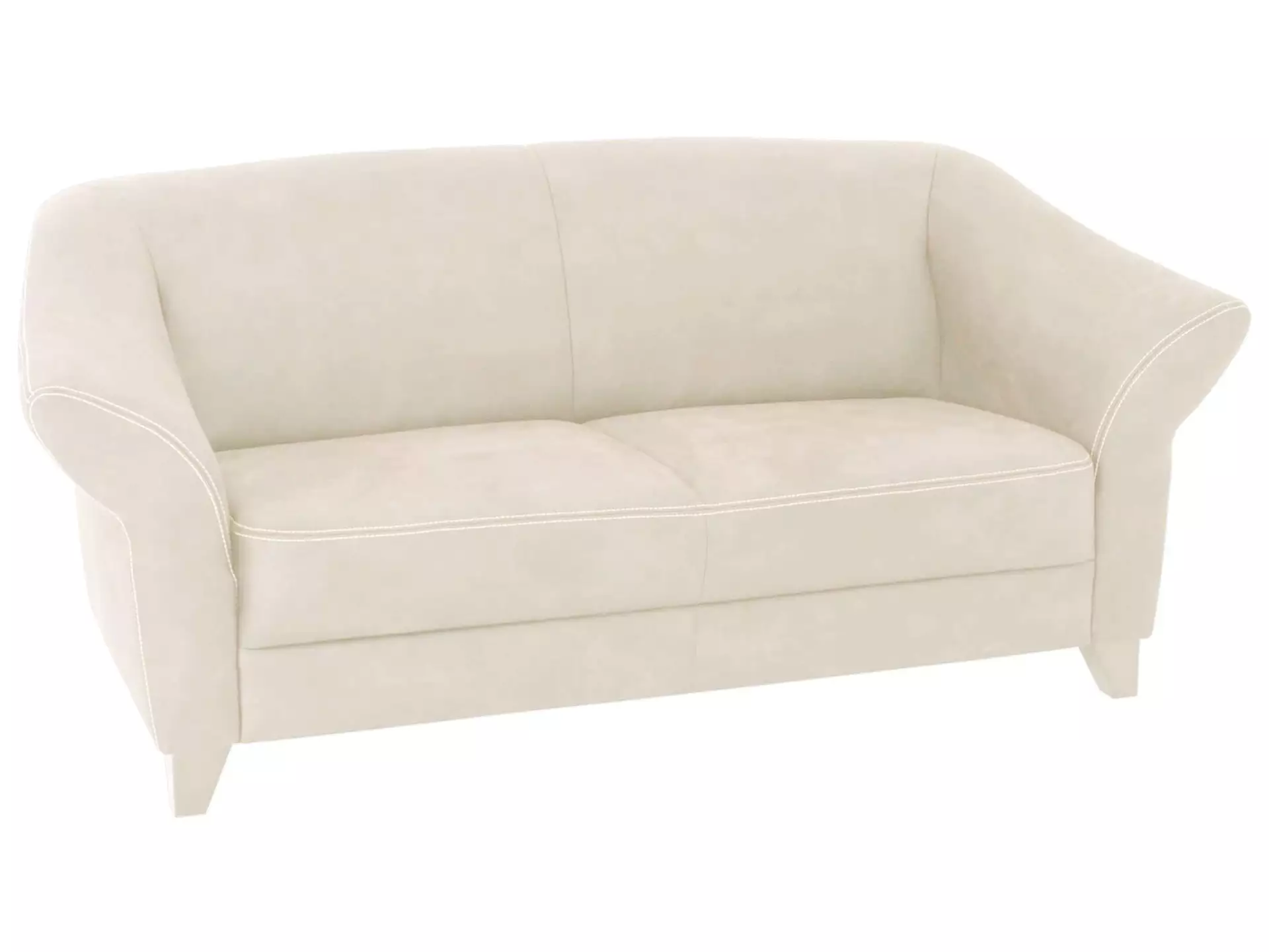 Sofa Klosters Basic Ponsel / Farbe: Weiss / Material: Leder Basic