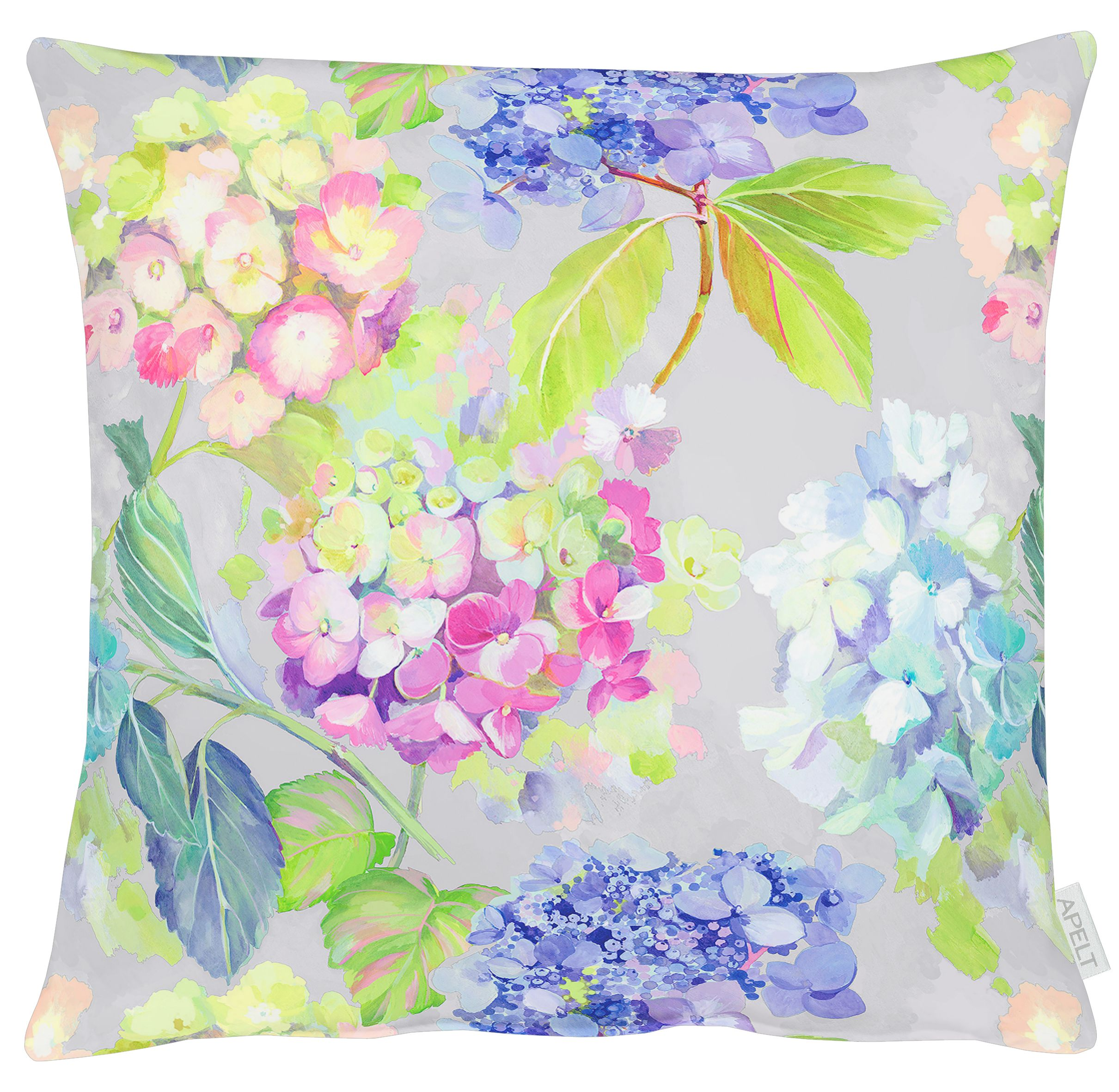 Apelt Kissenhülle Hortensien Grün Blau 50x50 cm Blau | Schubiger Möbel