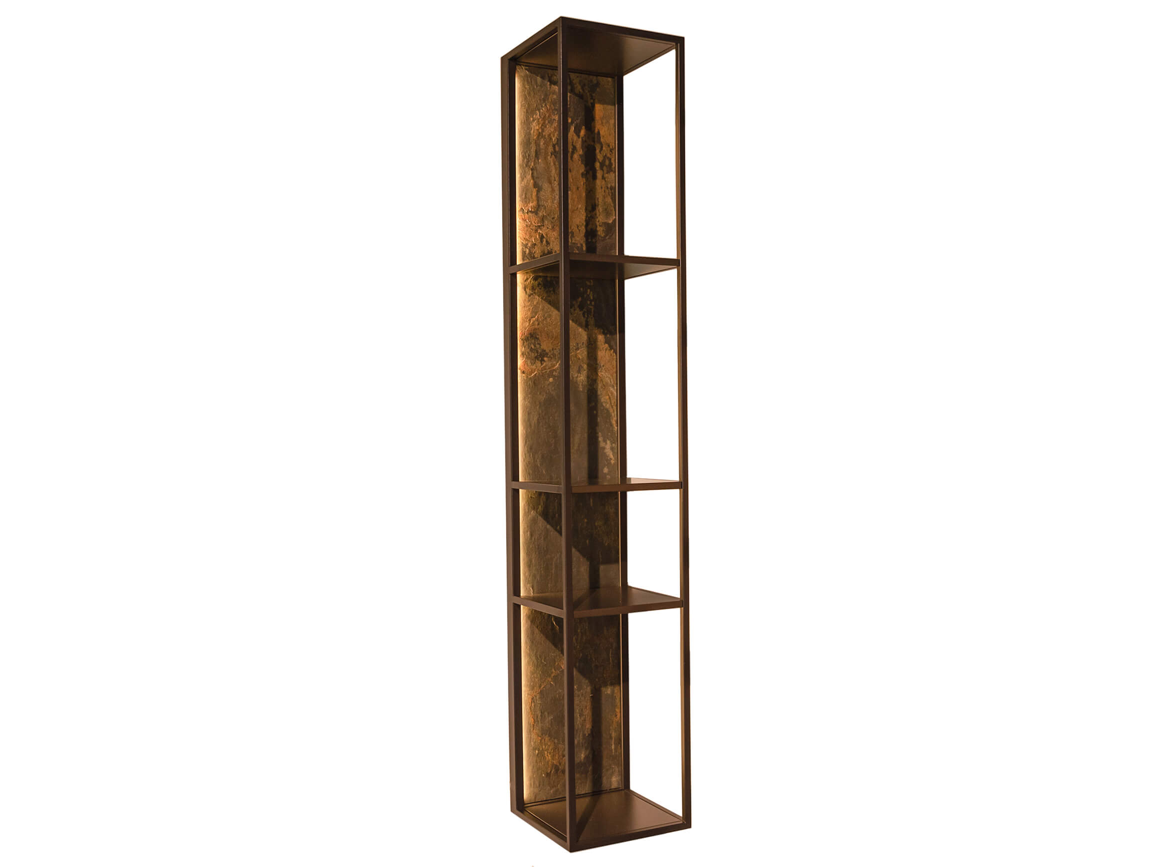 Felice Abrito metal shelving unit / colour: black-grey