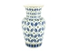Vase Geometrische Kleckse Porzellan Blau H: 42 cm Abhika