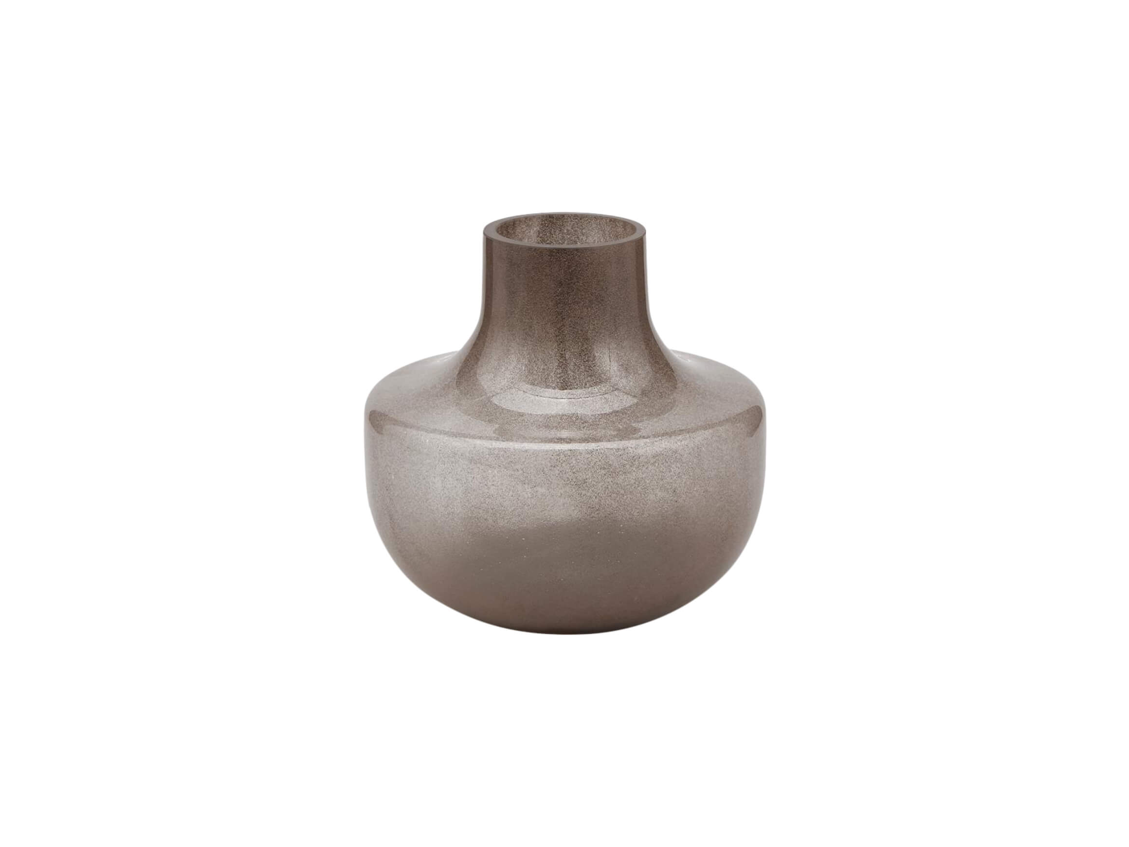 Edg Vase Glas Graubraun H: 17 cm Braun | Schubiger Möbel