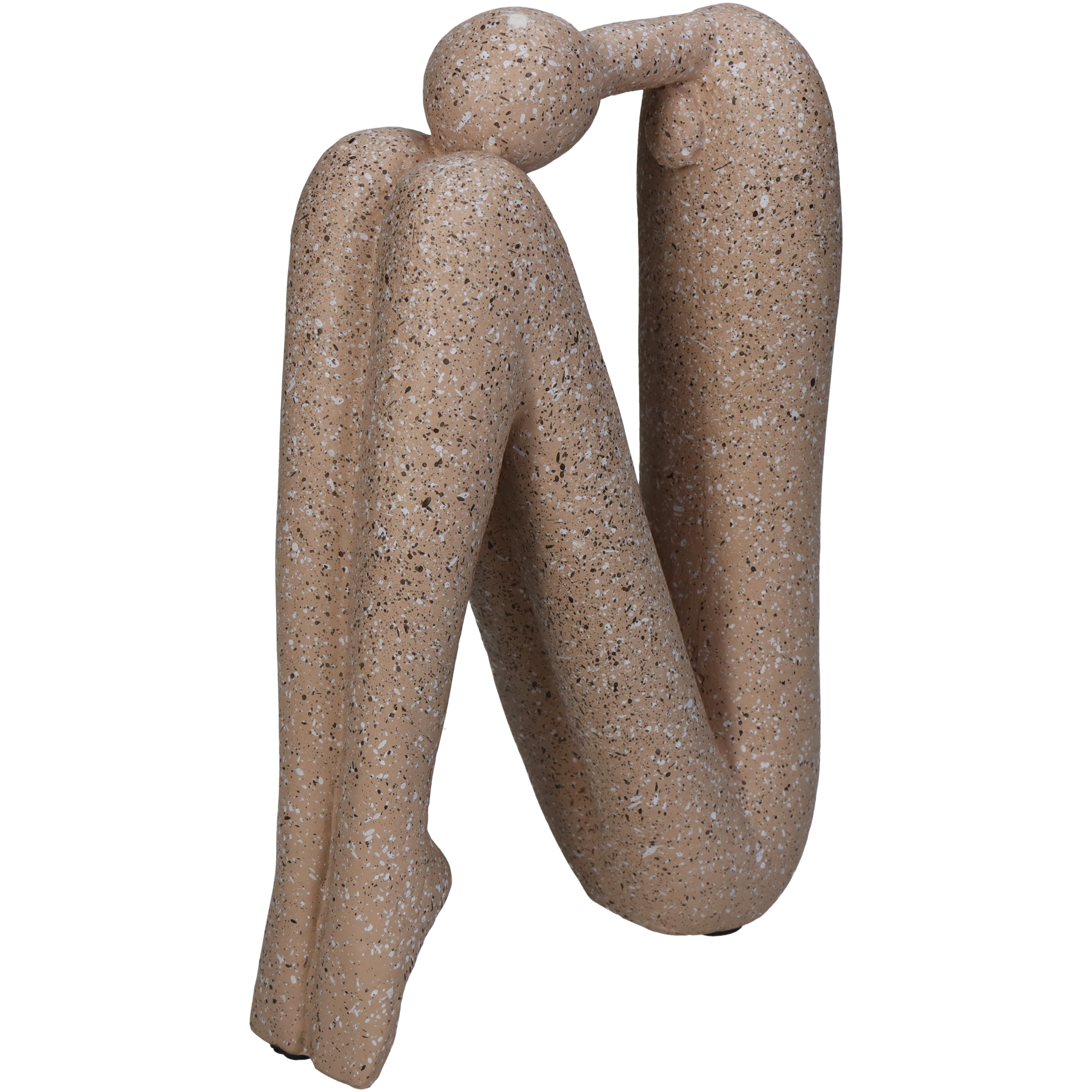 Figur Mensch Sitzend, Beige H: 20 cm Kersten