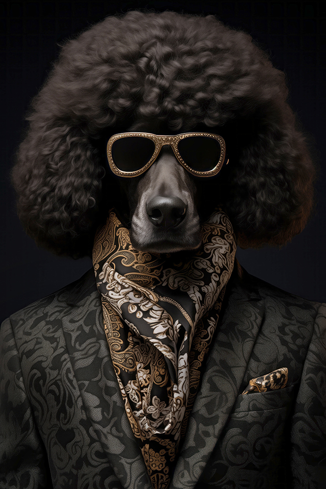 Stylish Poodle Canvas image LAND