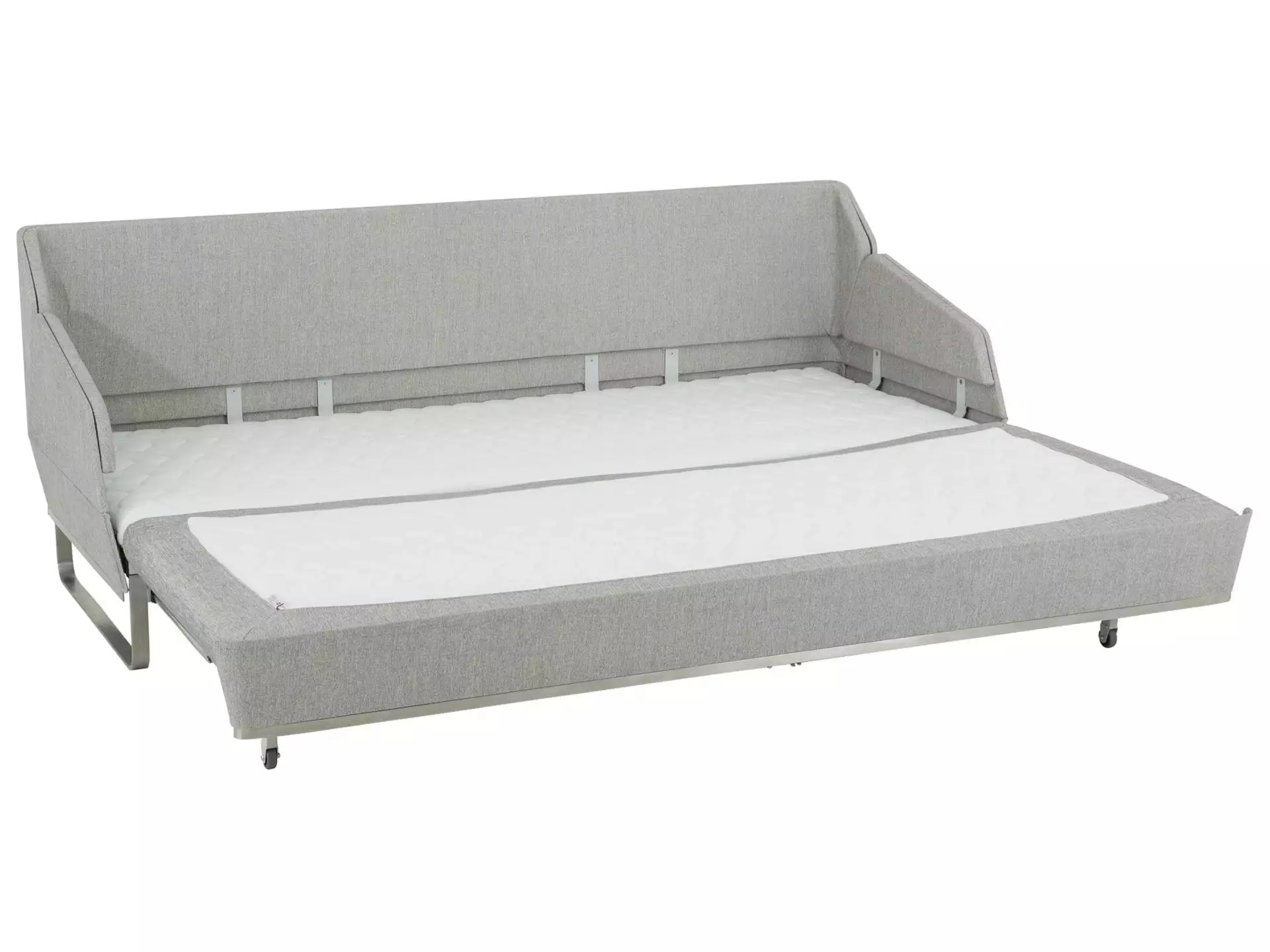 Bettsofa Bed For Living, Stoff Silber, Deluxe, b 205 cm