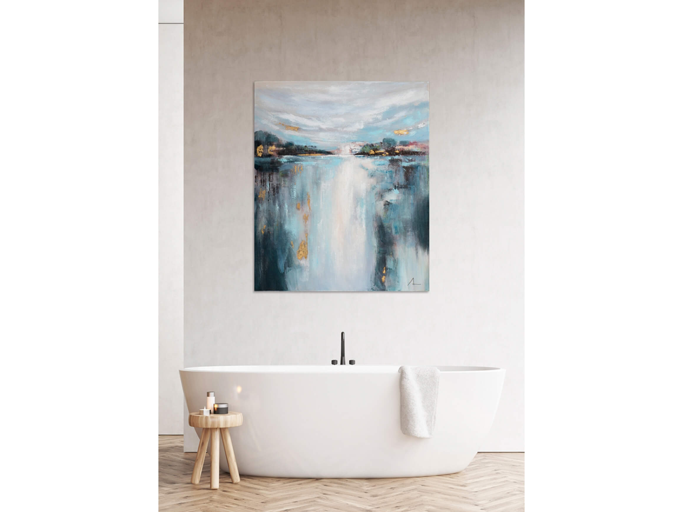 Bild Spiegelnder Horizont image LAND / Grösse: 120 x 100 cm