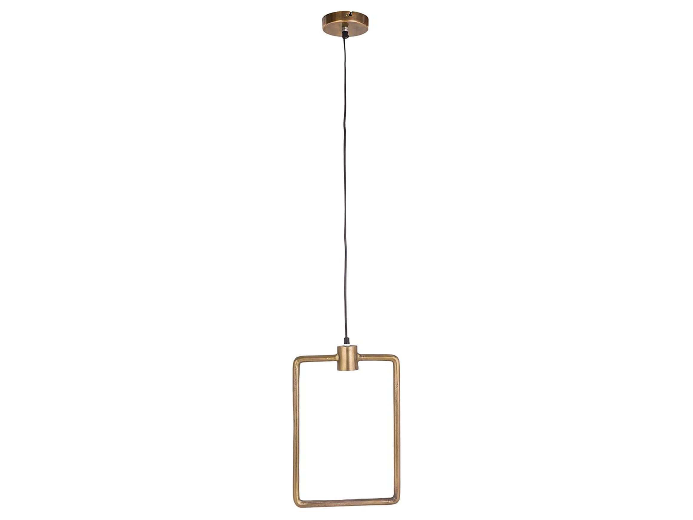 Lampe à suspendre Brass Rectangle Bronze