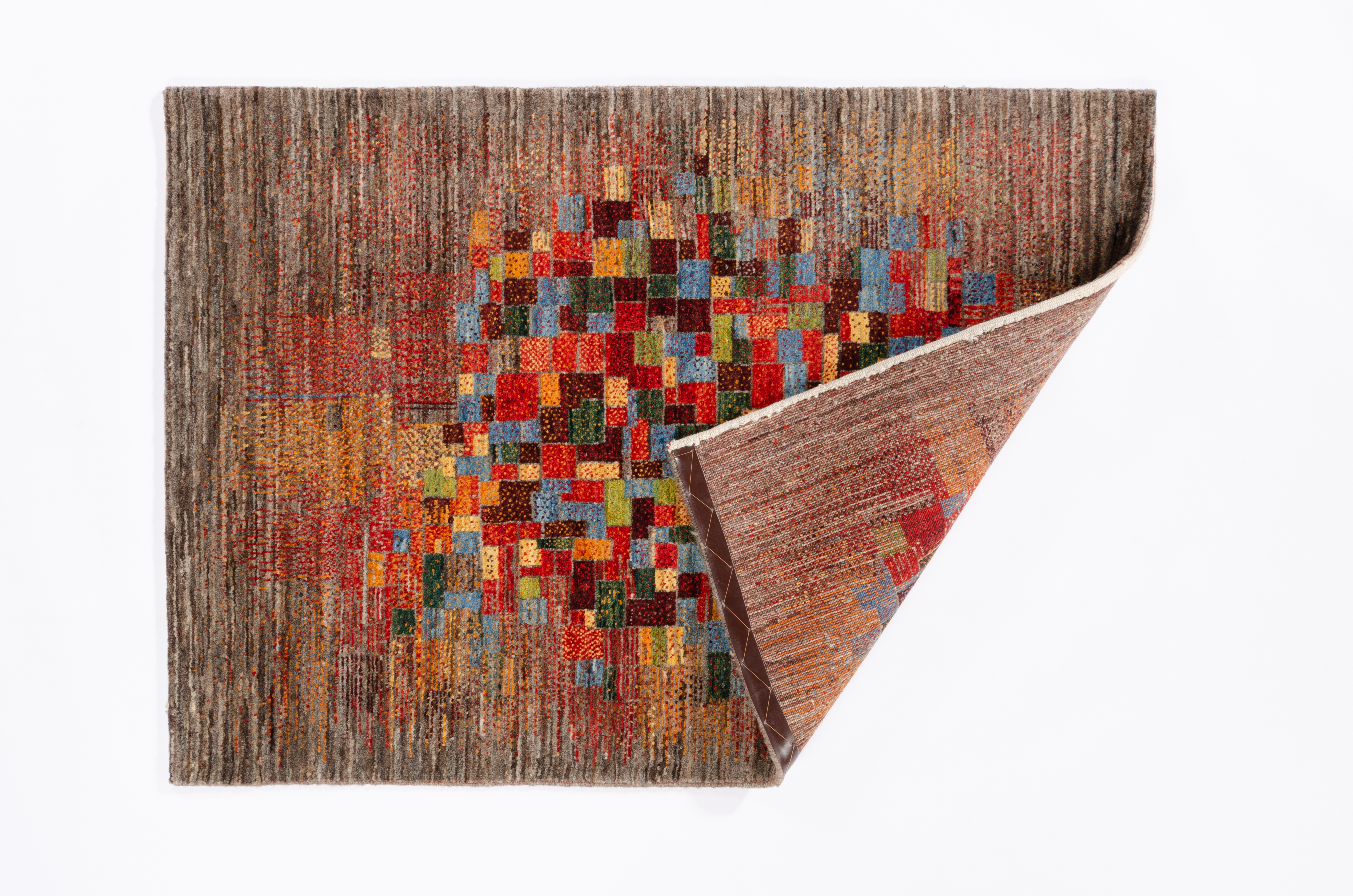 Nomadenteppich Lori Fein Negra/ Farbe: Hellgrau / Masse (BxT) :107x150 cm