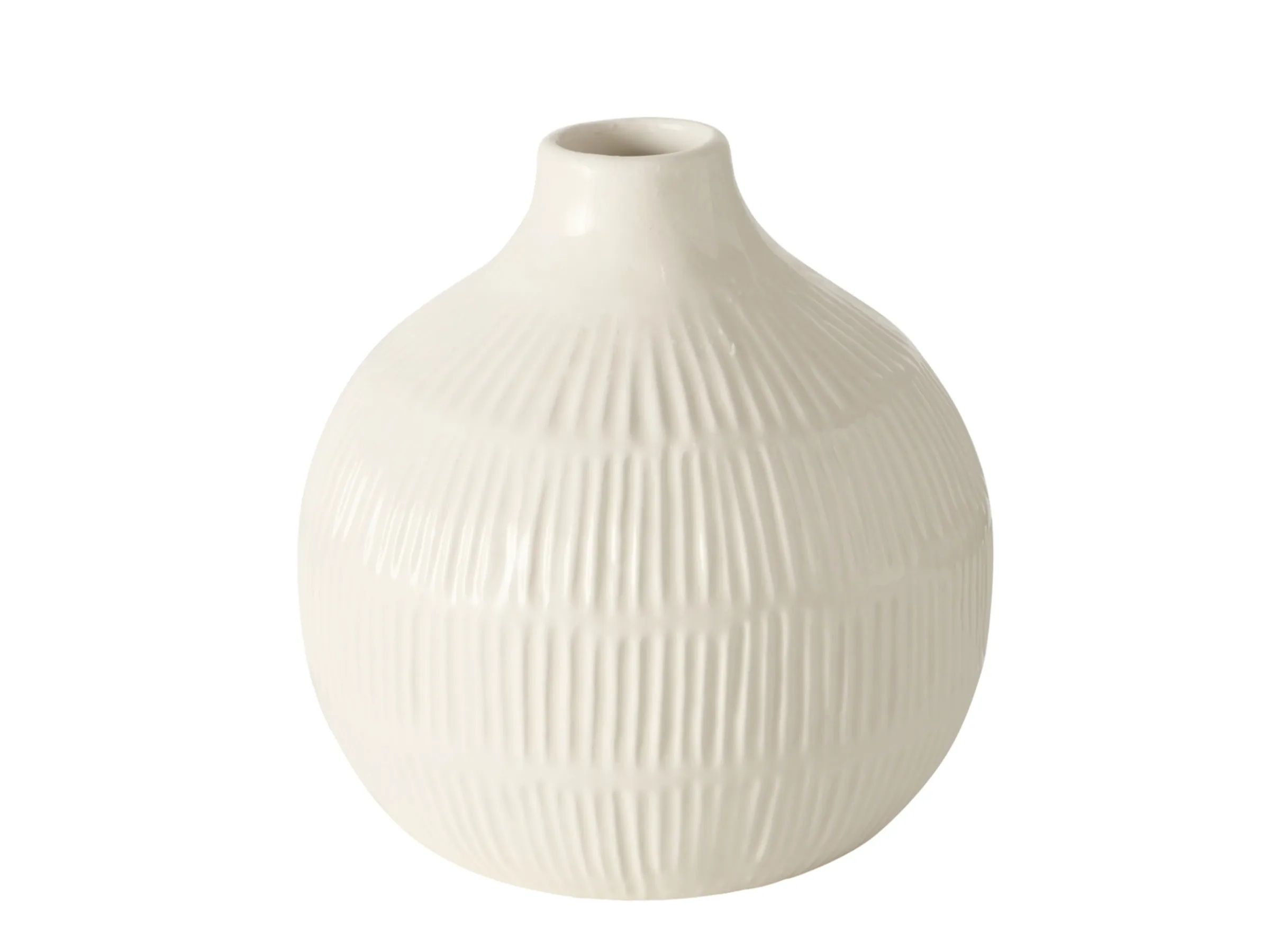 Vase Kaylee, Steingut, Assortiert Creme oder Bei von Roomio