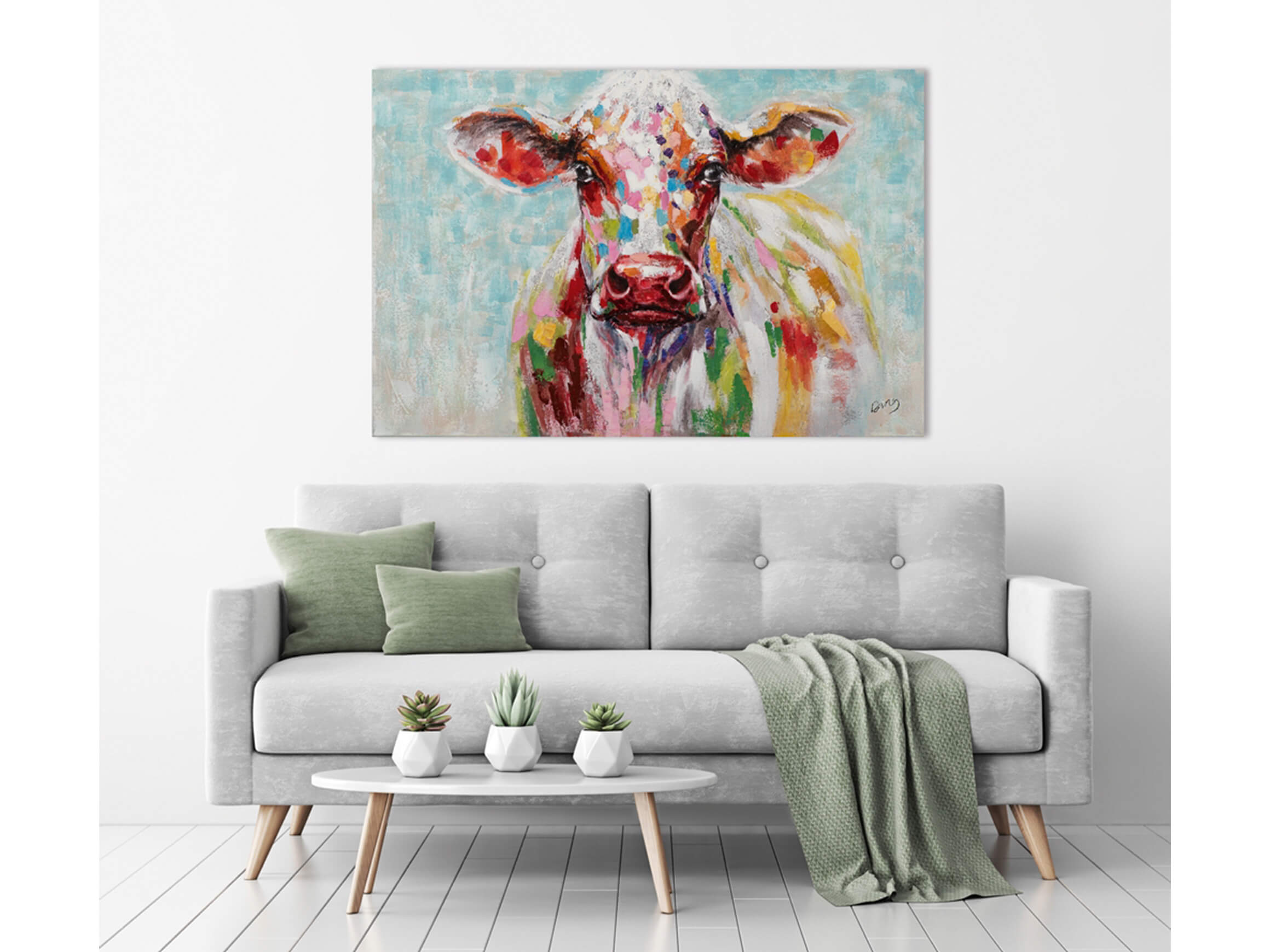 Bild Kuh in Pastell image LAND