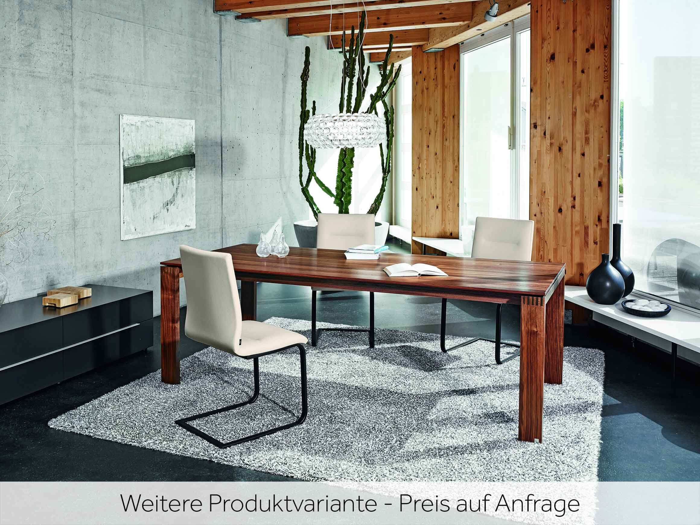 Stuhl Mona, Freischwinger, Leder Schwarz, b 47 cm t 54 cm h 92 cm