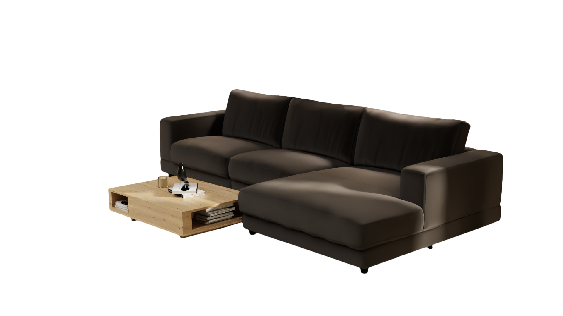 Ecksofa #1 Jupiter rechts - UrbanDesign / Farbe: Anthrazit / Bezugsmaterial: Stoff