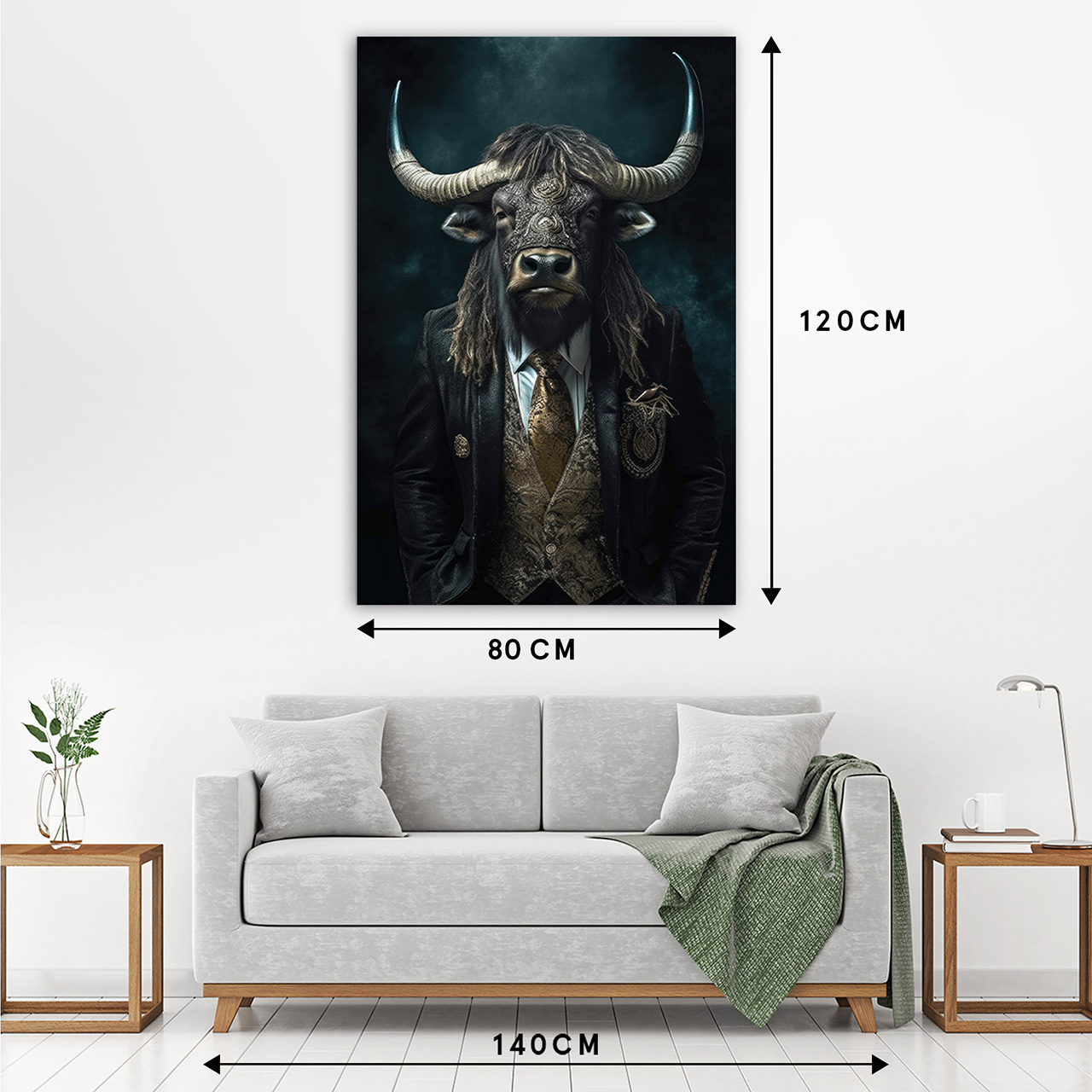 Canvas-Stylish Mr. Bull-image LAND
