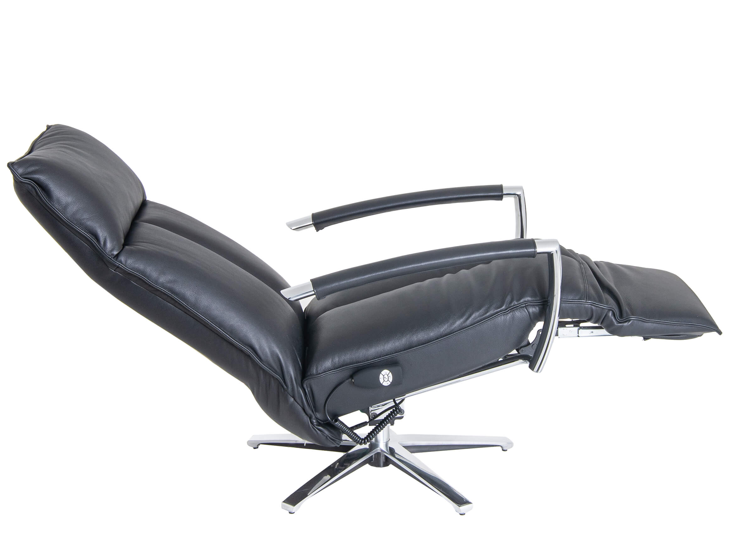 Relaxer Colin Strässle / Farbe: Schwarz / Bezugsmaterial: Leder