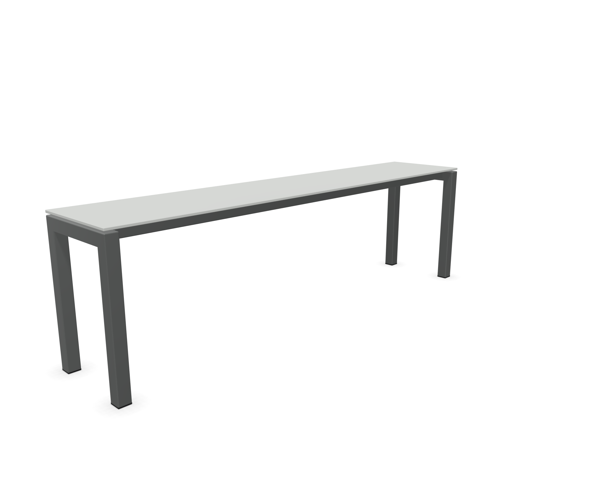 Lucerne garden bench from Schaffner / Colour: aluminium silver / Size: 160 x 32 cm