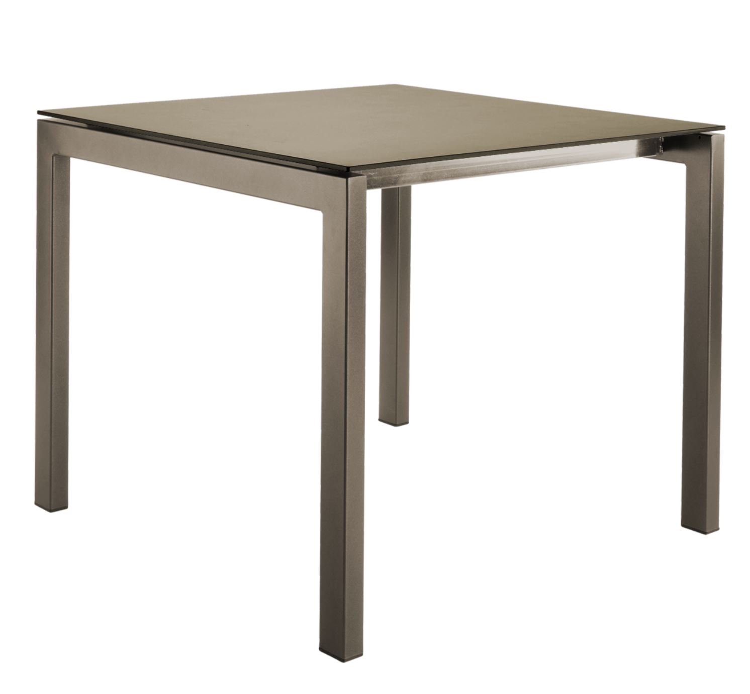 Table de jardin Luzern Quadratisch de Schaffner / Couleur : Champagne / Dimensions : 80 x 80 cm