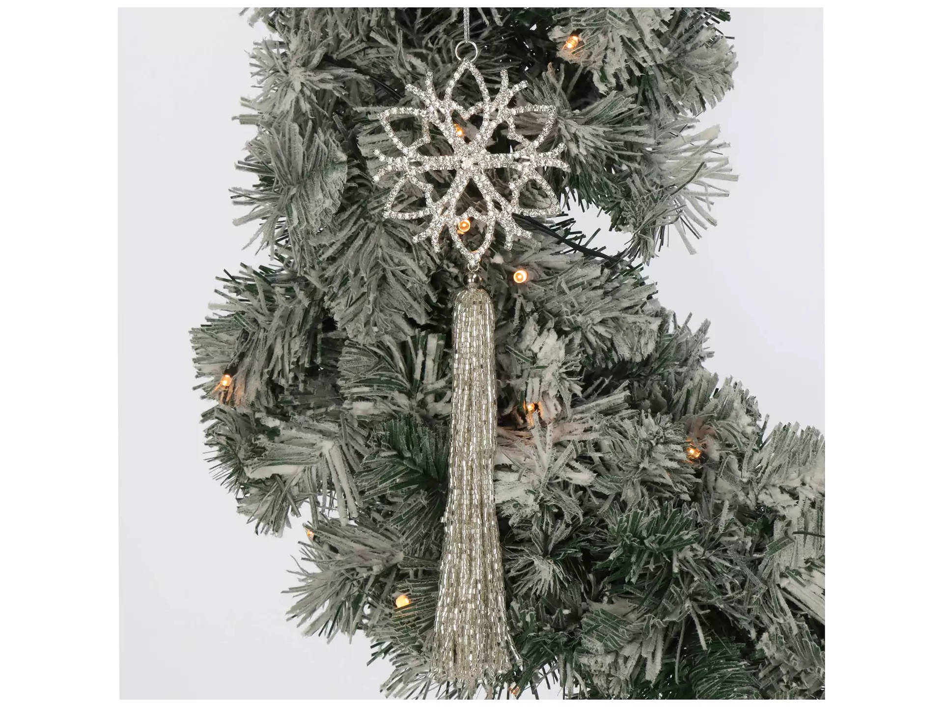 Weihnachtsschmuck Schneeflockenquaste H: 24 cm Kersten