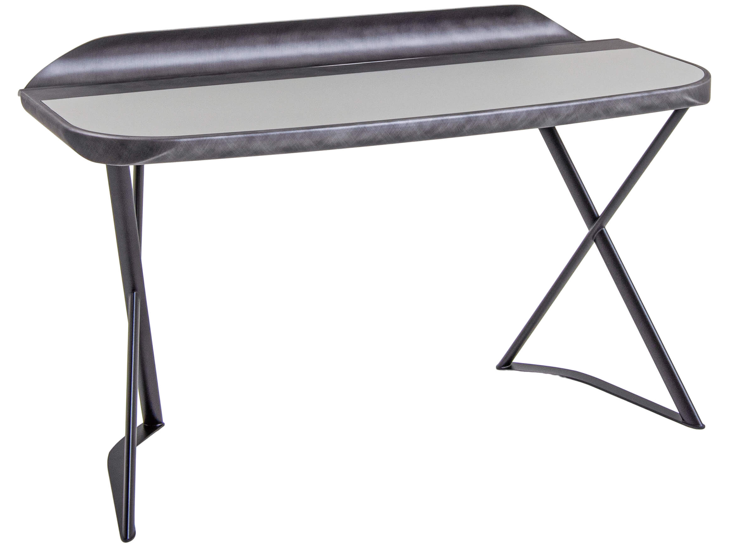 Schreibtisch Cocoon Leder Cattelan / Farbe: Schwarz