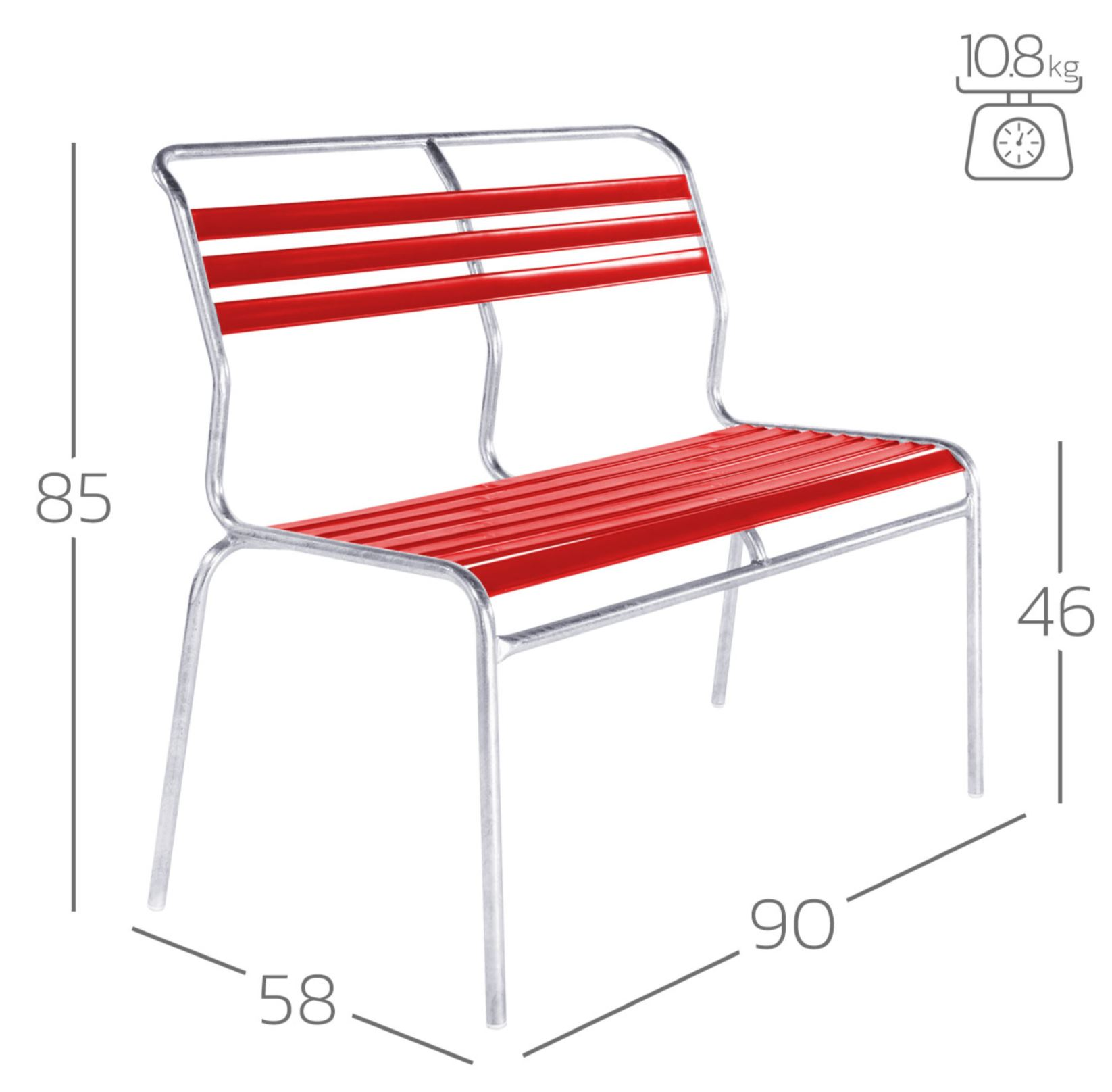 Lättli-Bank Säntis Schaffner / Farbe: Pastellgrün