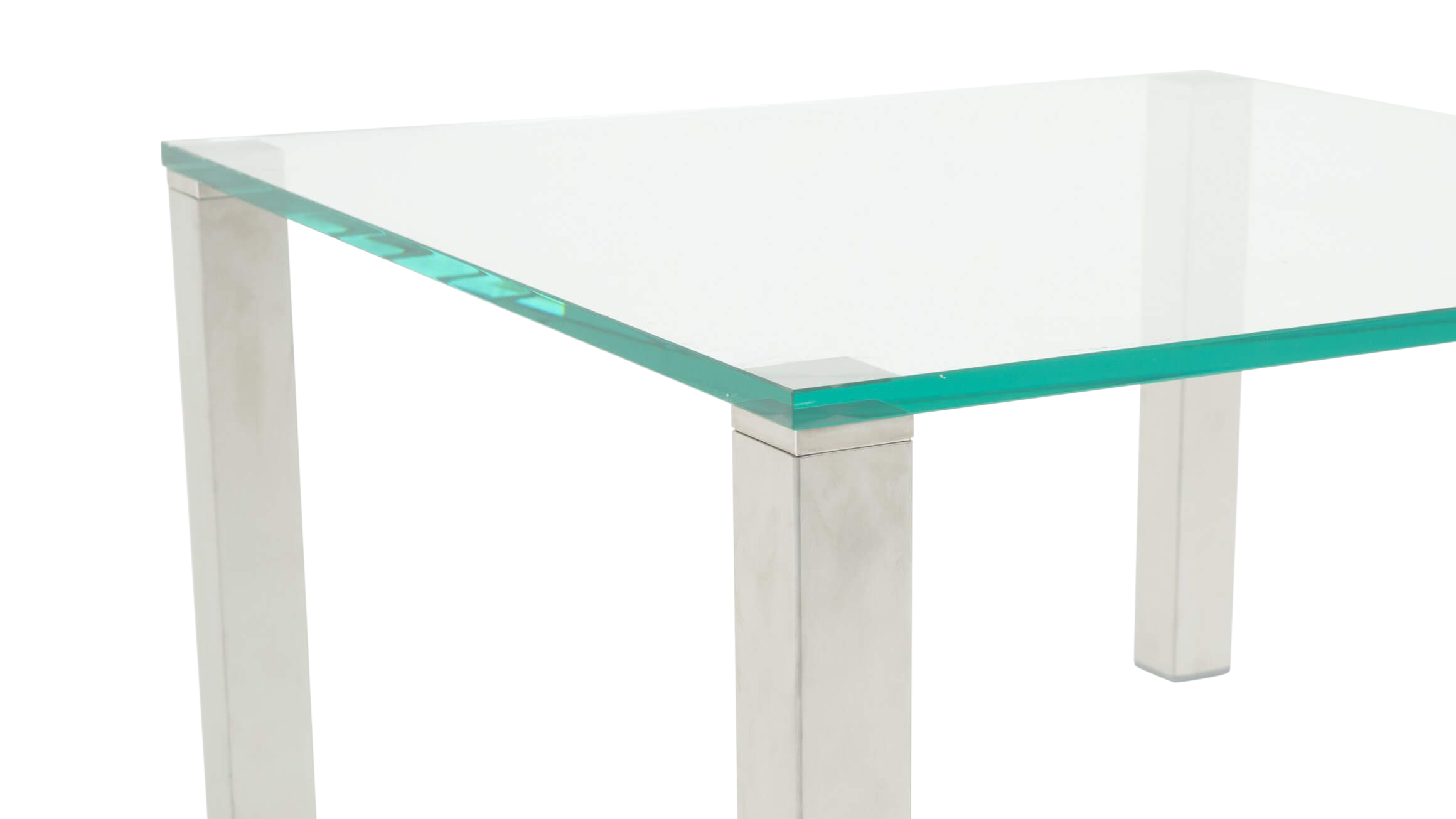 Salontisch Queen, Glas, Edelstahl, b 70 cm t 70 cm h 40 cm