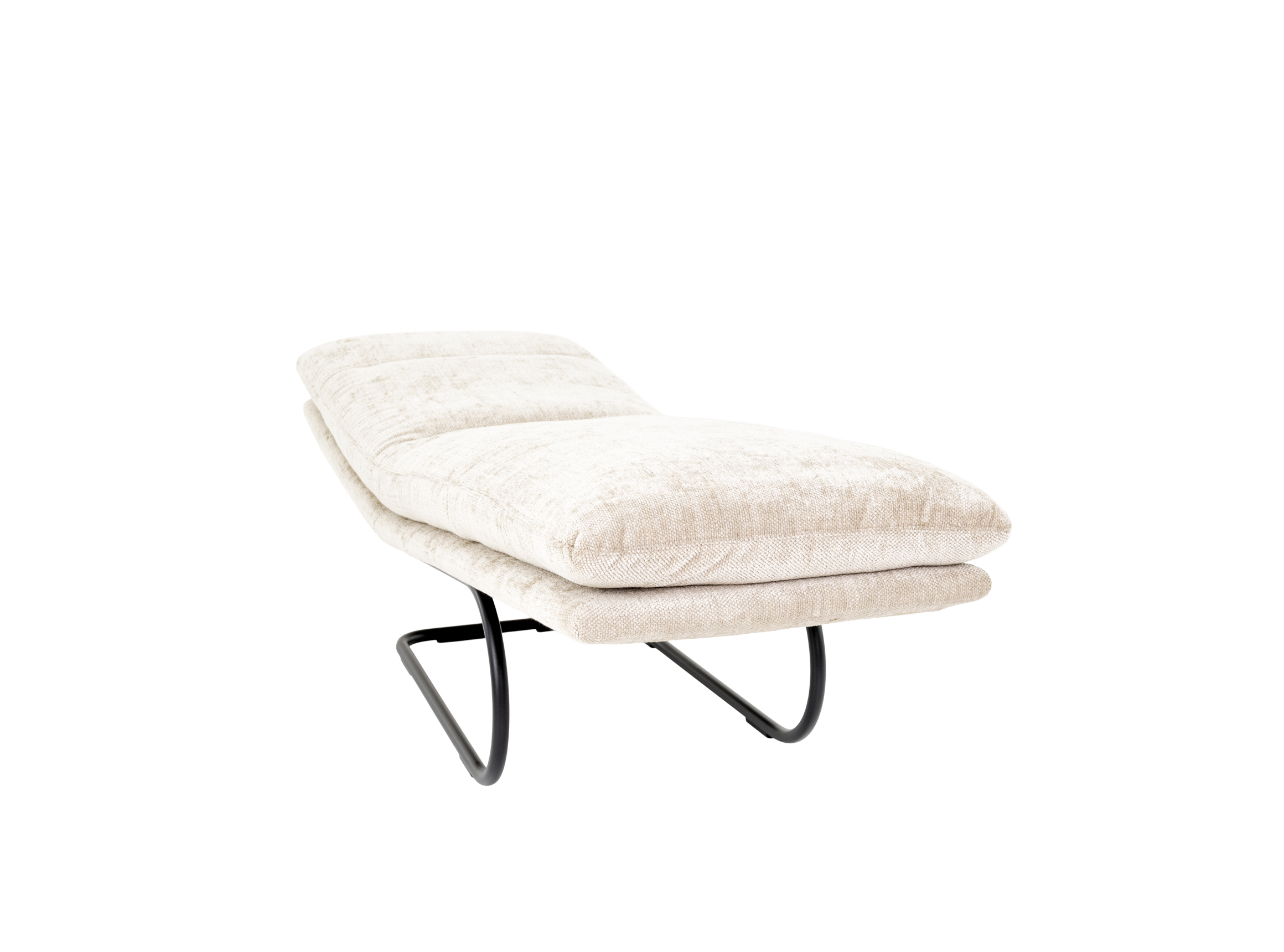 Chaise longue Cartagena piètement luge Basic Schillig Willi / Couleur : marine, Matériau : tissu