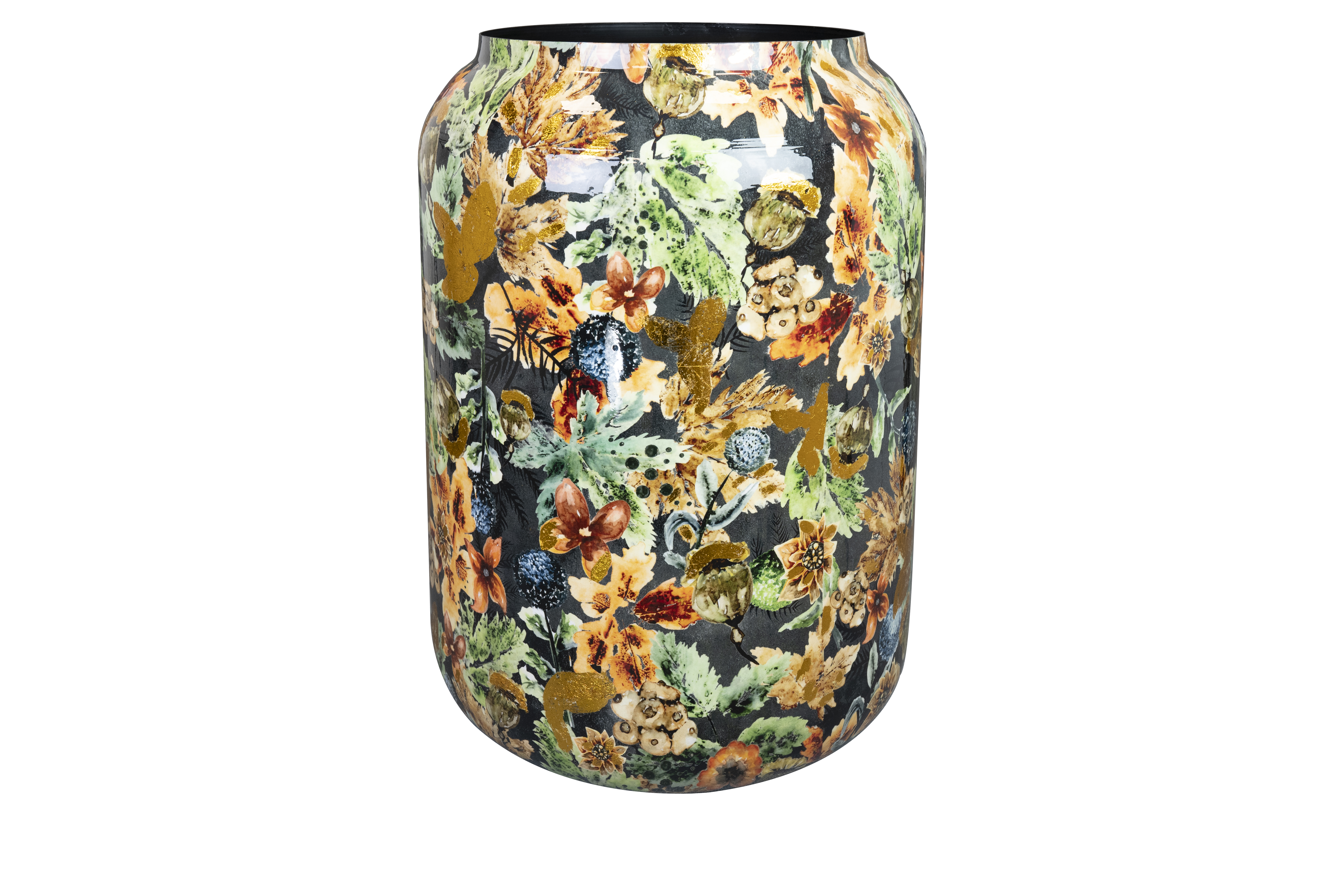 Vase Berry, Metall, Bunt H: 62 cm Decofinder